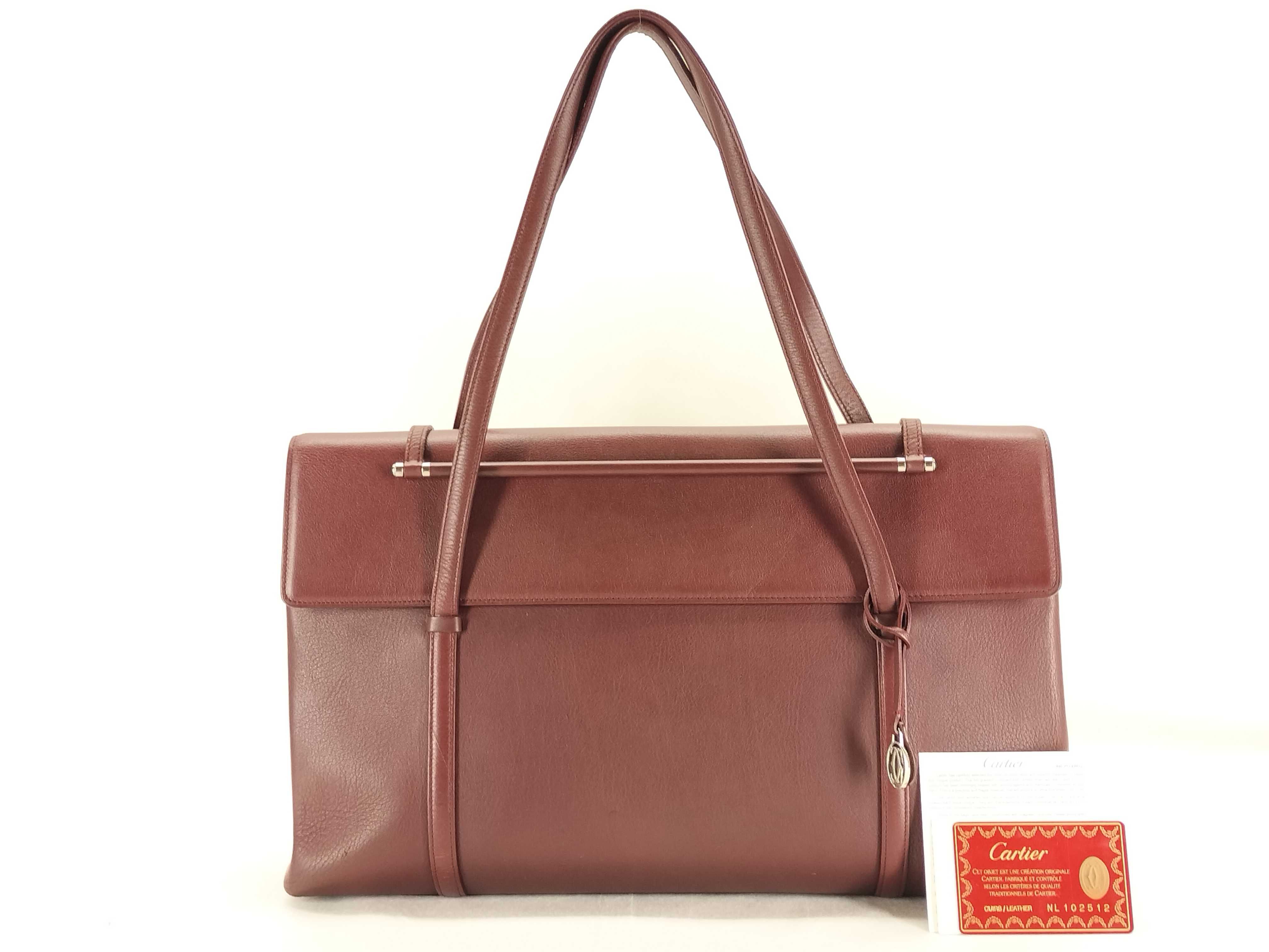 Cabochon Tote Bag, Bordeaux Shoulder Bag