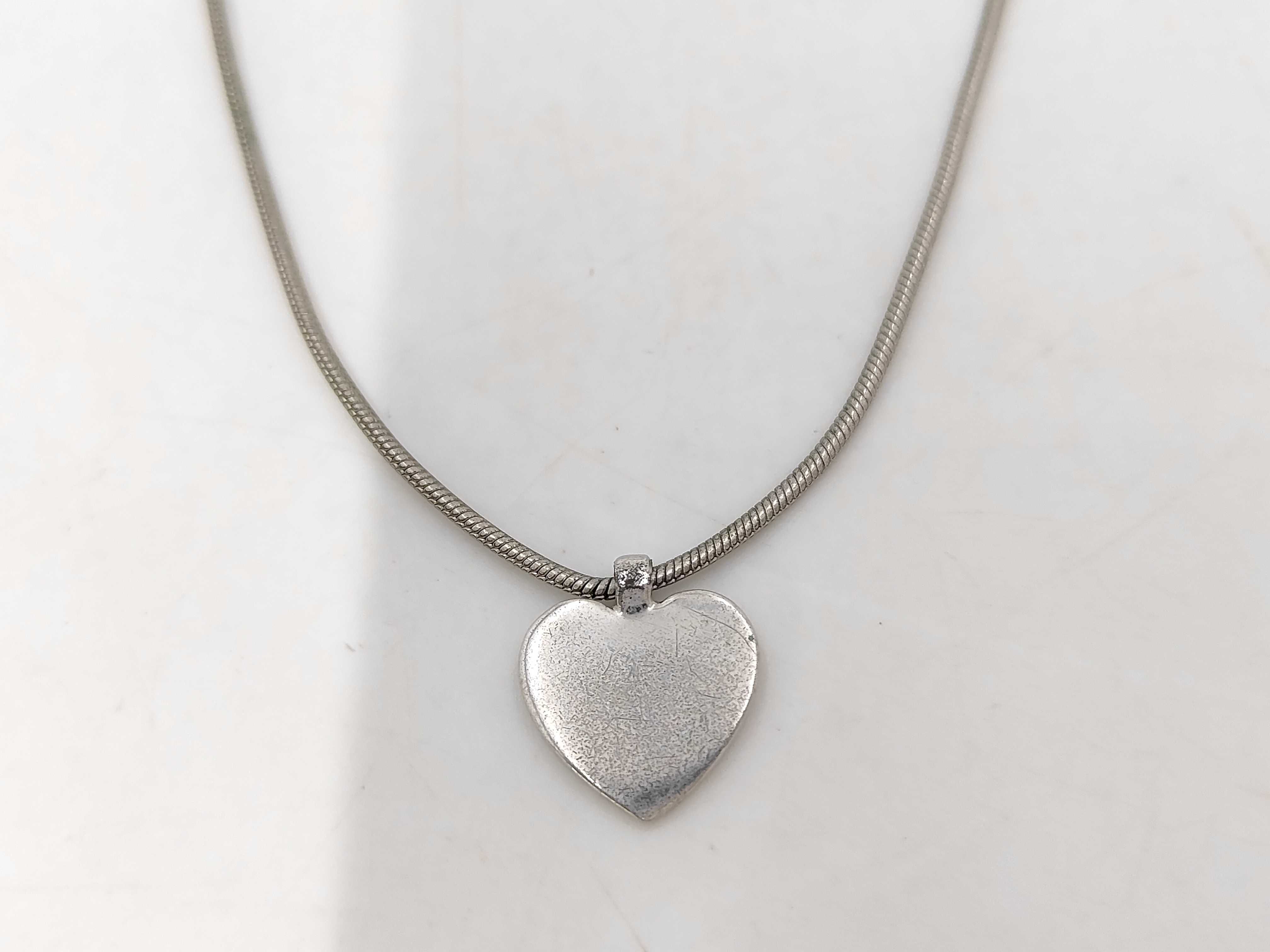 Heart Logo Silver Necklace — view 2