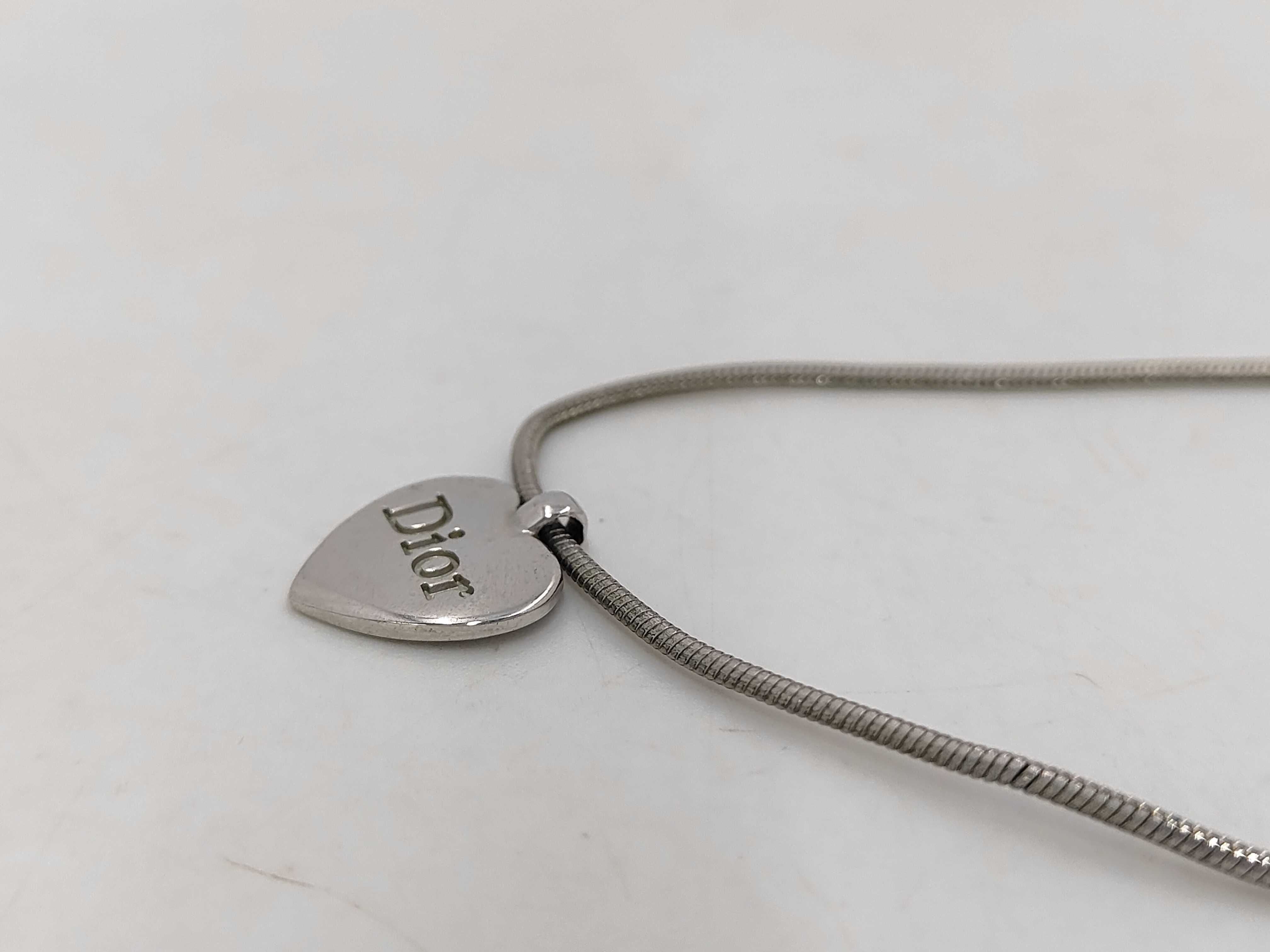 Heart Logo Silver Necklace — view 3