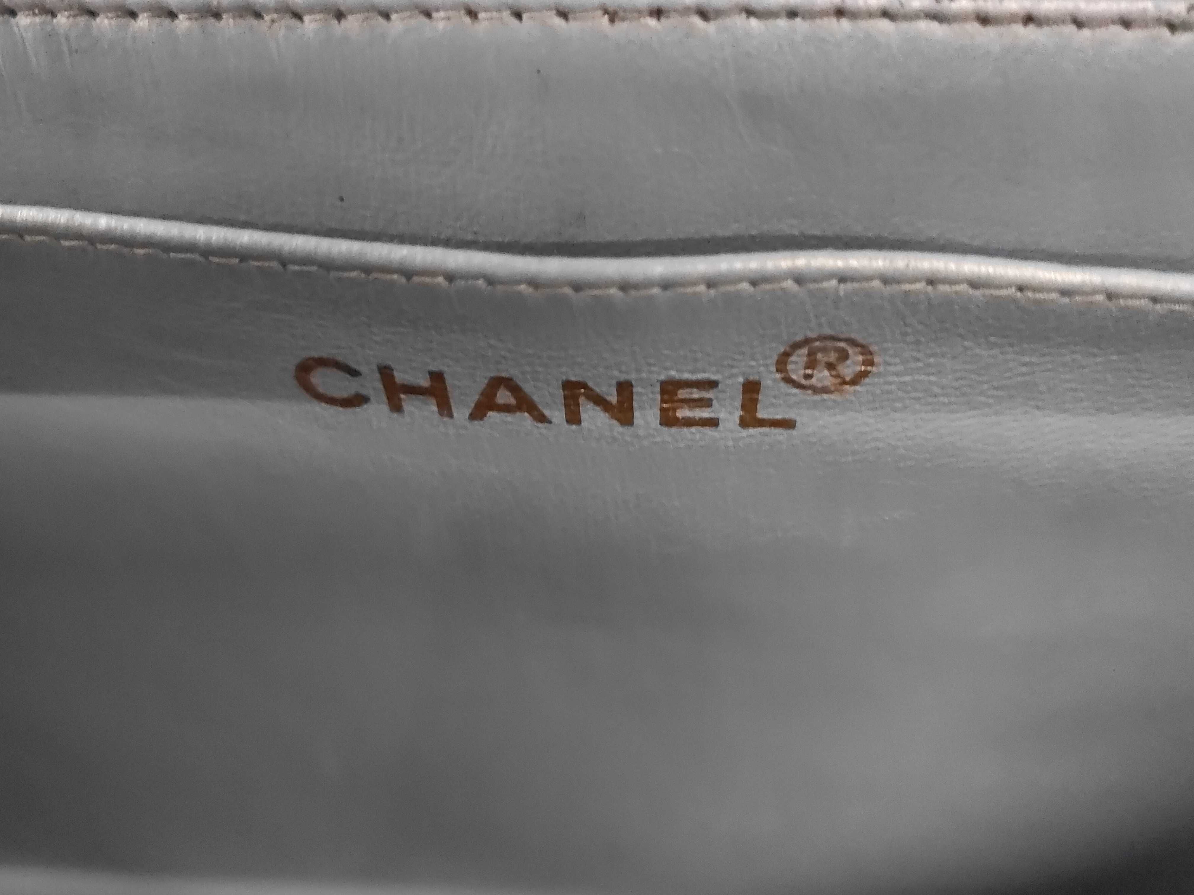 denim Matelassé top handle handbag, light blue denim, G card included. — view 6