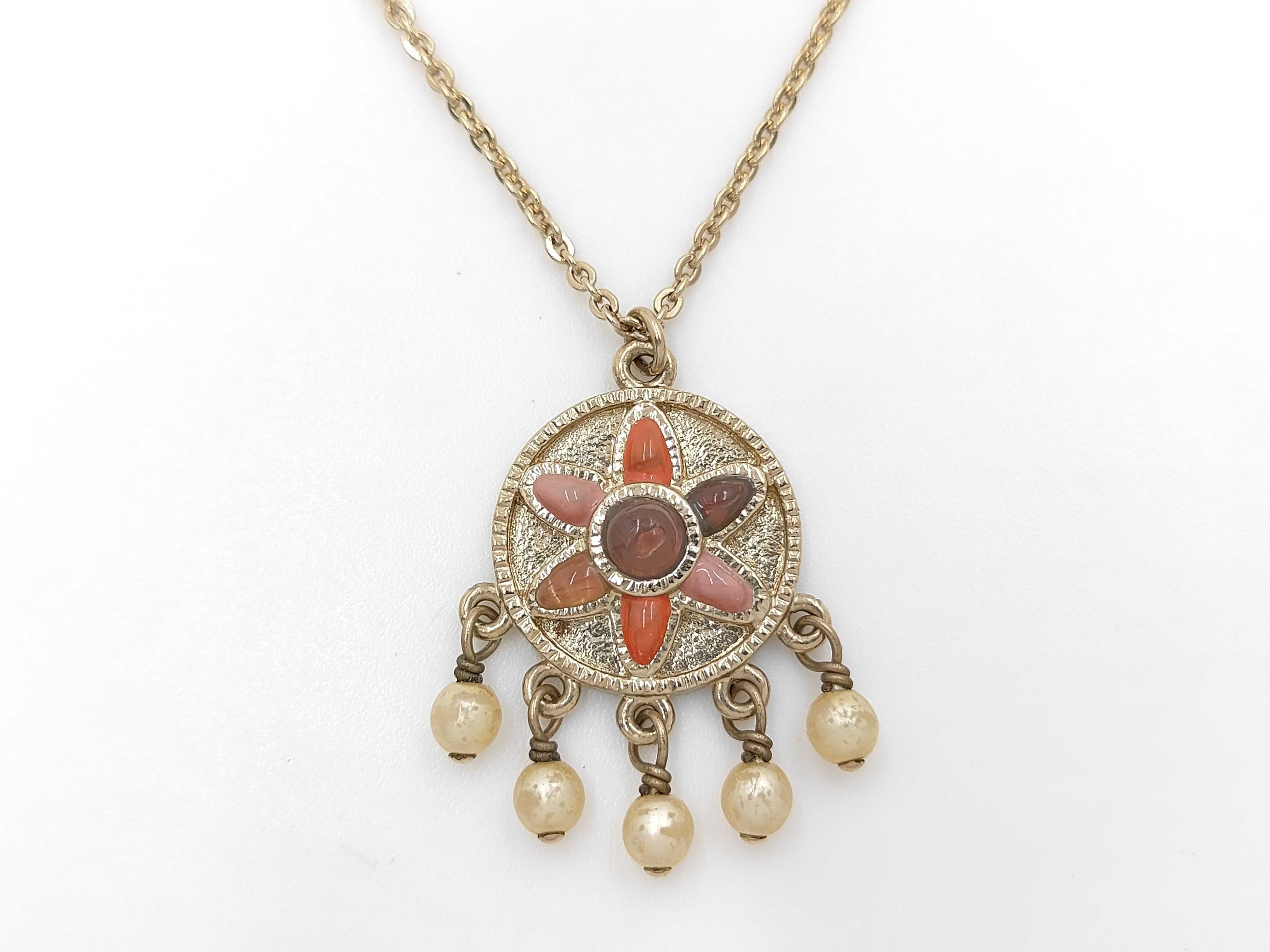 Multi-Circle Fringe Necklace 07P