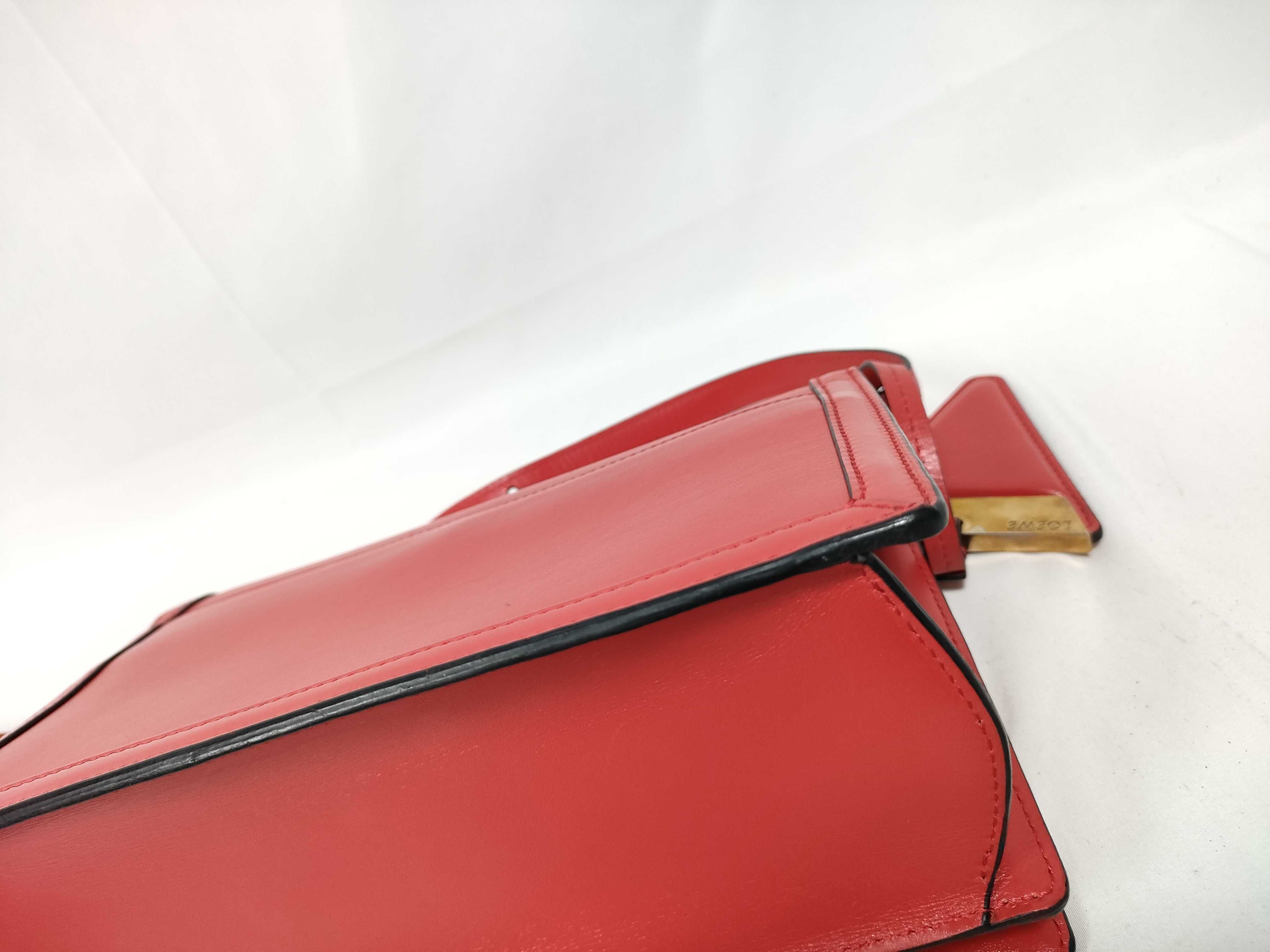 Barcelona Leather Shoulder Bag, Red — view 4