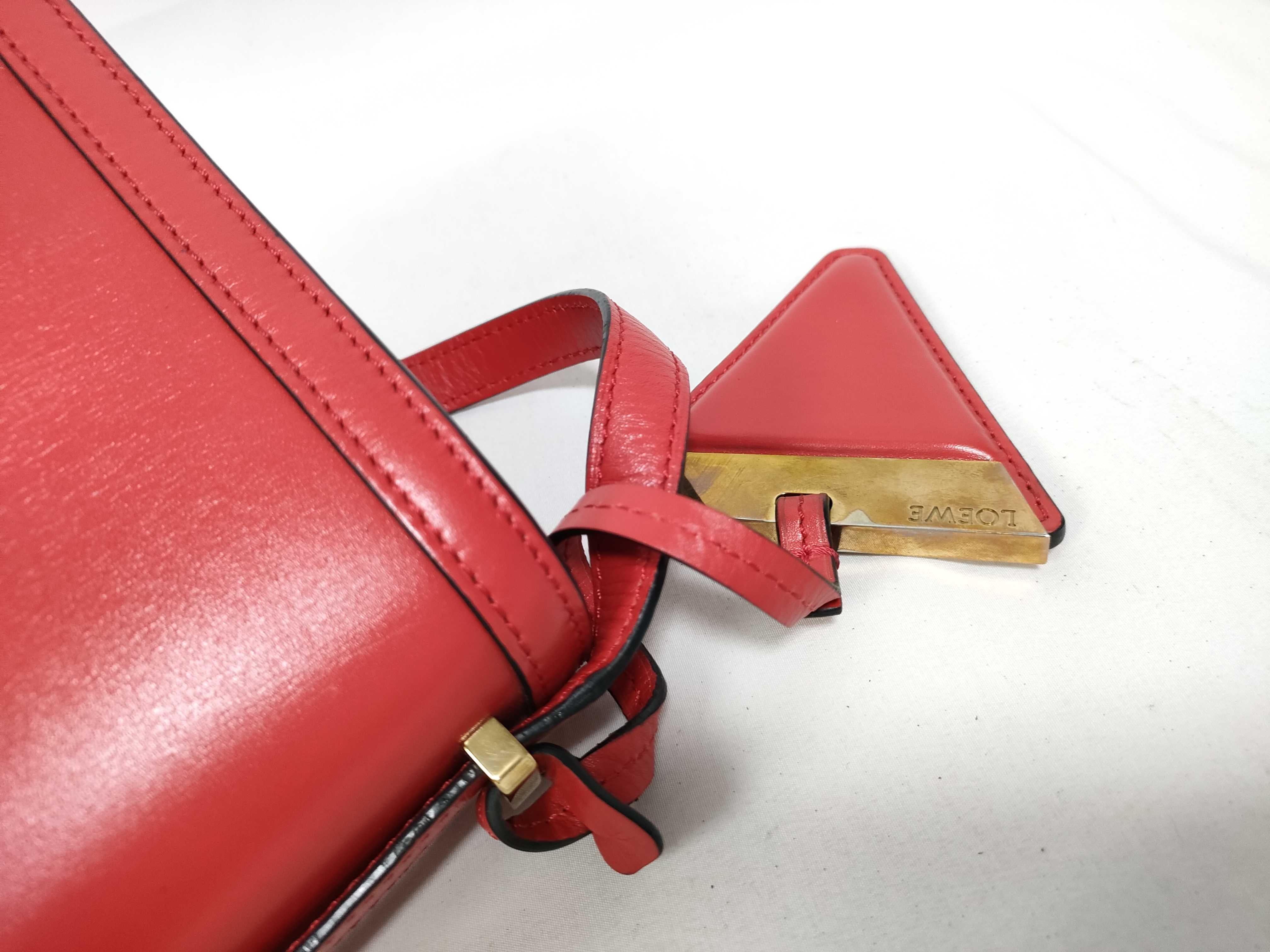 Barcelona Leather Shoulder Bag, Red — view 10