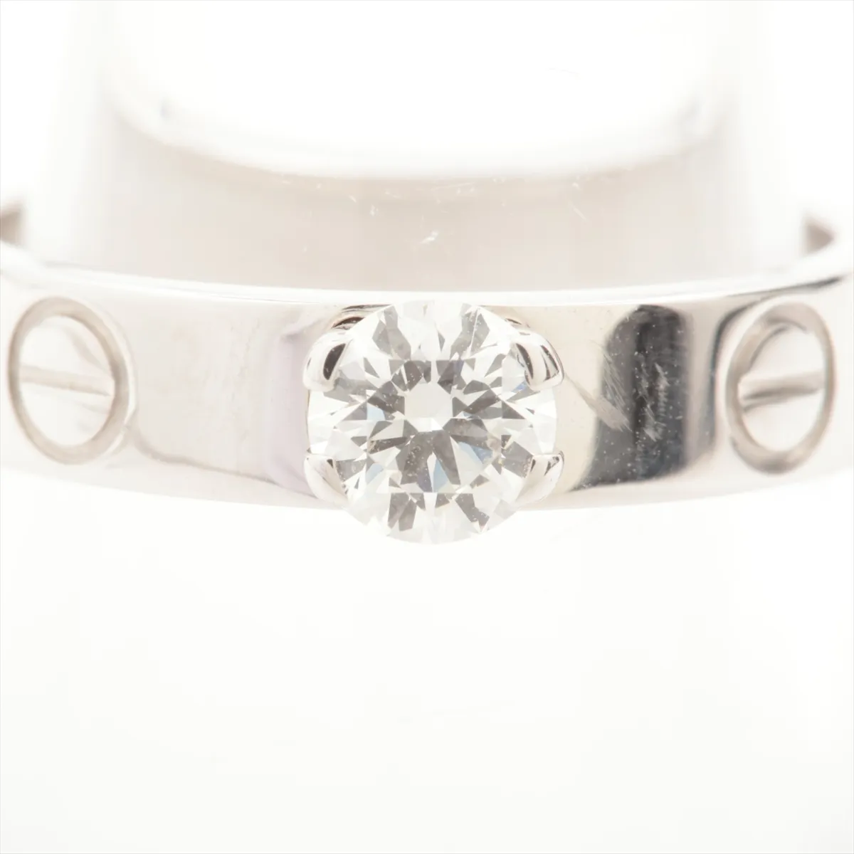 Mini Love Solitaire Diamond Ring, 750 (WG), 4.0g, 0.27g, Size 47, QB9508, Hallmark — view 4