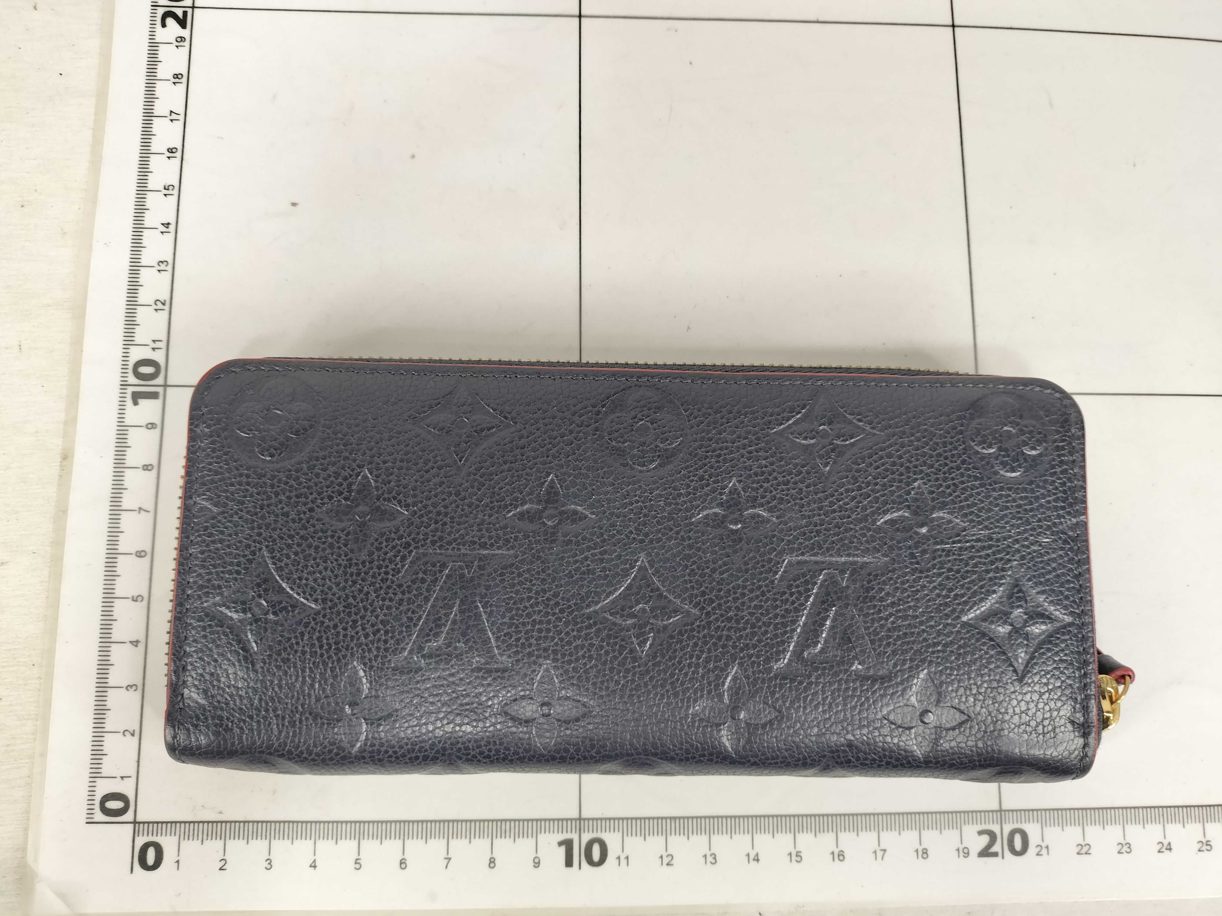 Monogram Empreinte Louis Vuitton Empreinte Portefeuille Clemence Zippy Marine Rouge Gold Hardware IC Tag Wallet — view 2