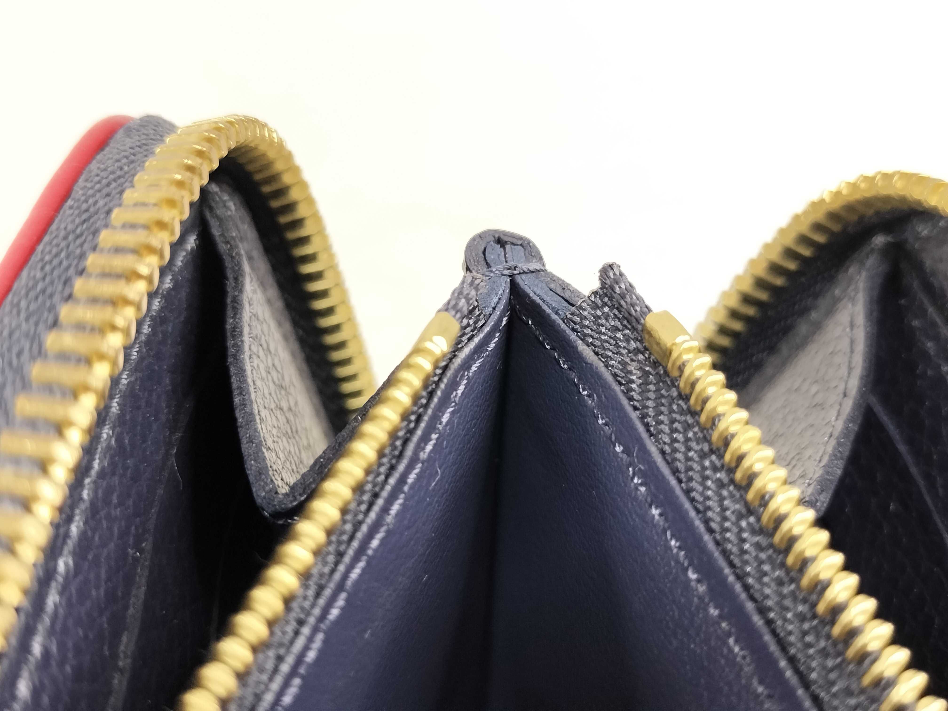 Monogram Empreinte Louis Vuitton Empreinte Portefeuille Clemence Zippy Marine Rouge Gold Hardware IC Tag Wallet — view 11