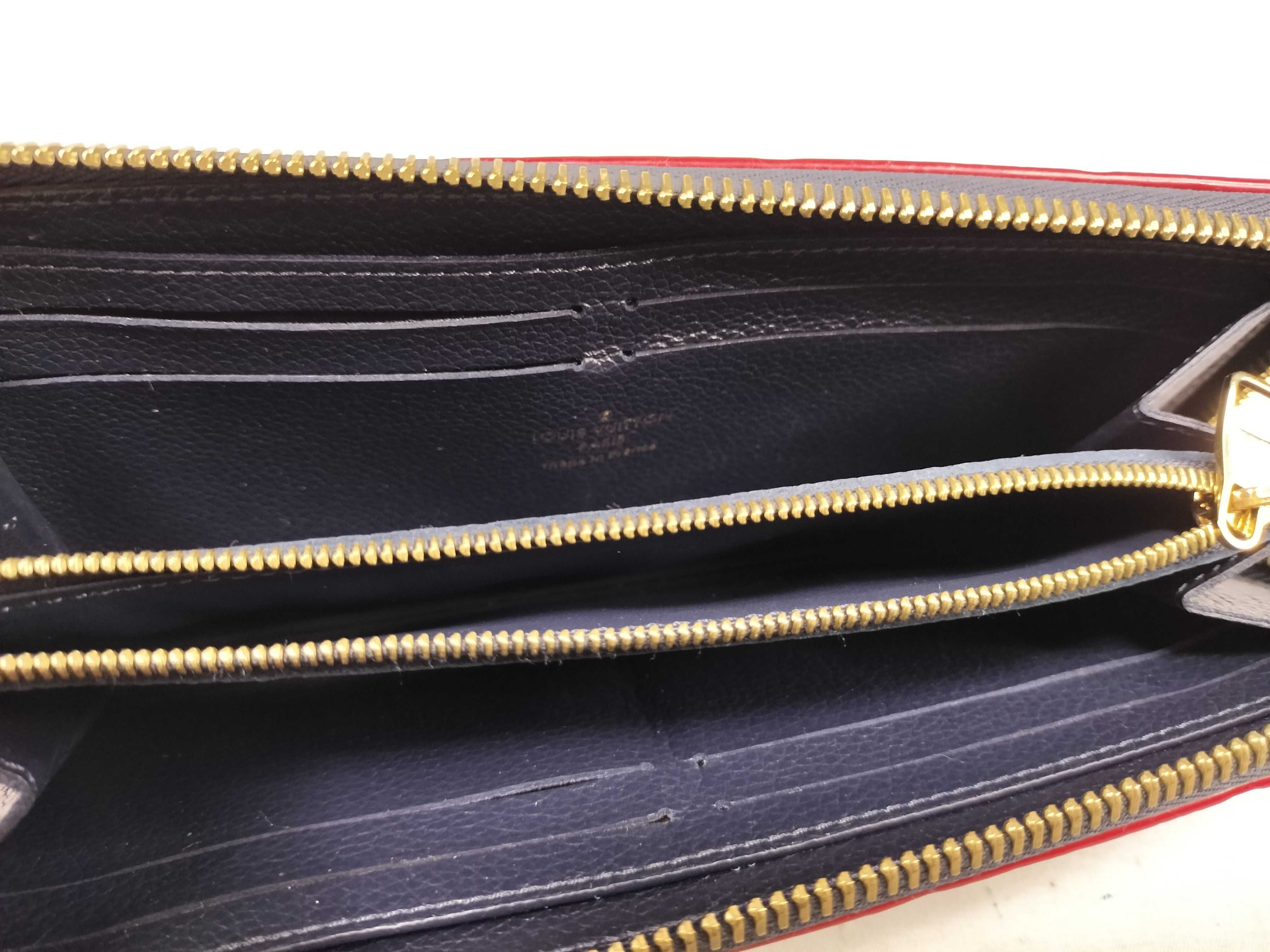 Monogram Empreinte Louis Vuitton Empreinte Portefeuille Clemence Zippy Marine Rouge Gold Hardware IC Tag Wallet — view 13