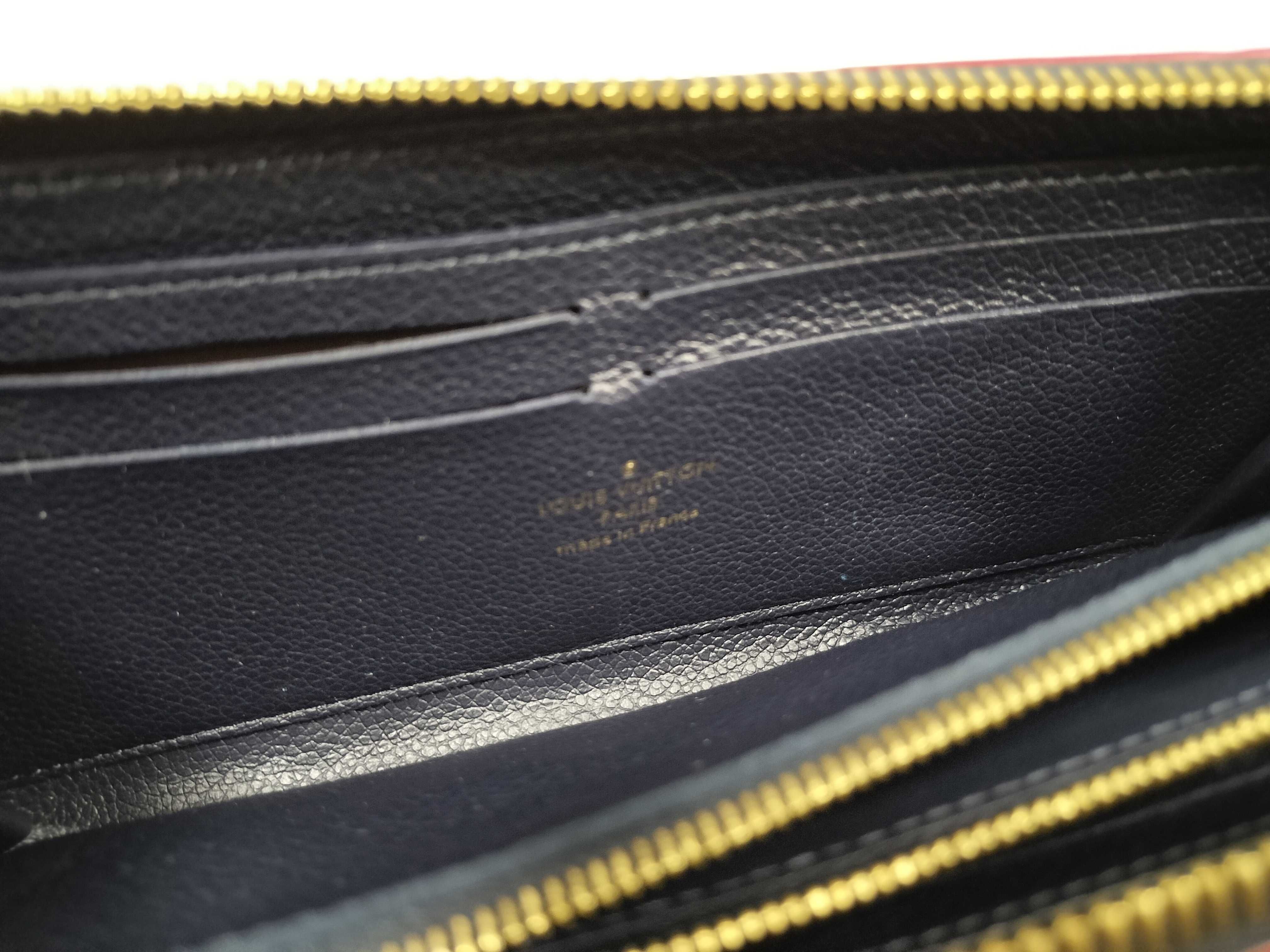 Monogram Empreinte Louis Vuitton Empreinte Portefeuille Clemence Zippy Marine Rouge Gold Hardware IC Tag Wallet — view 14