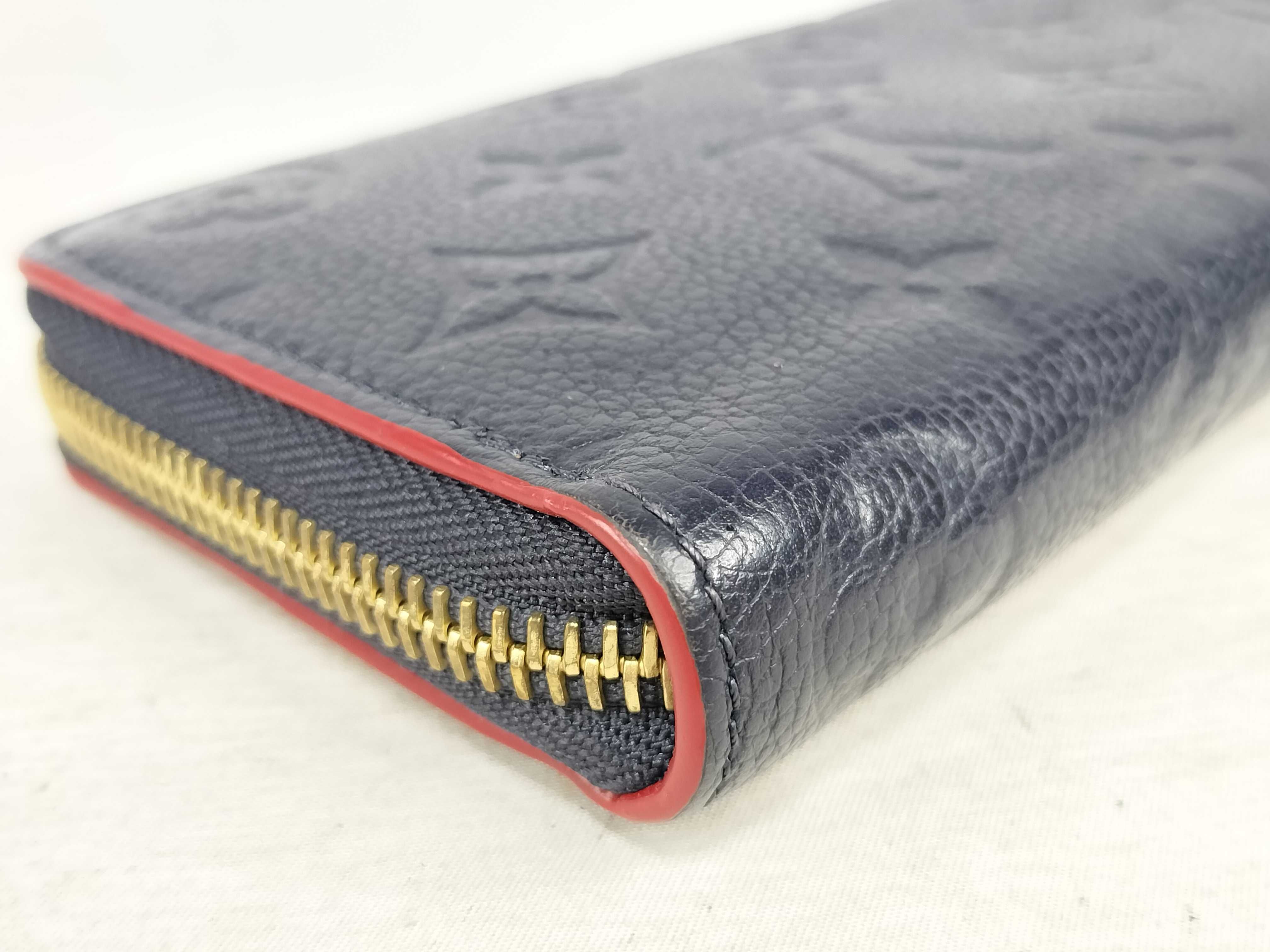 Monogram Empreinte Louis Vuitton Empreinte Portefeuille Clemence Zippy Marine Rouge Gold Hardware IC Tag Wallet — view 4