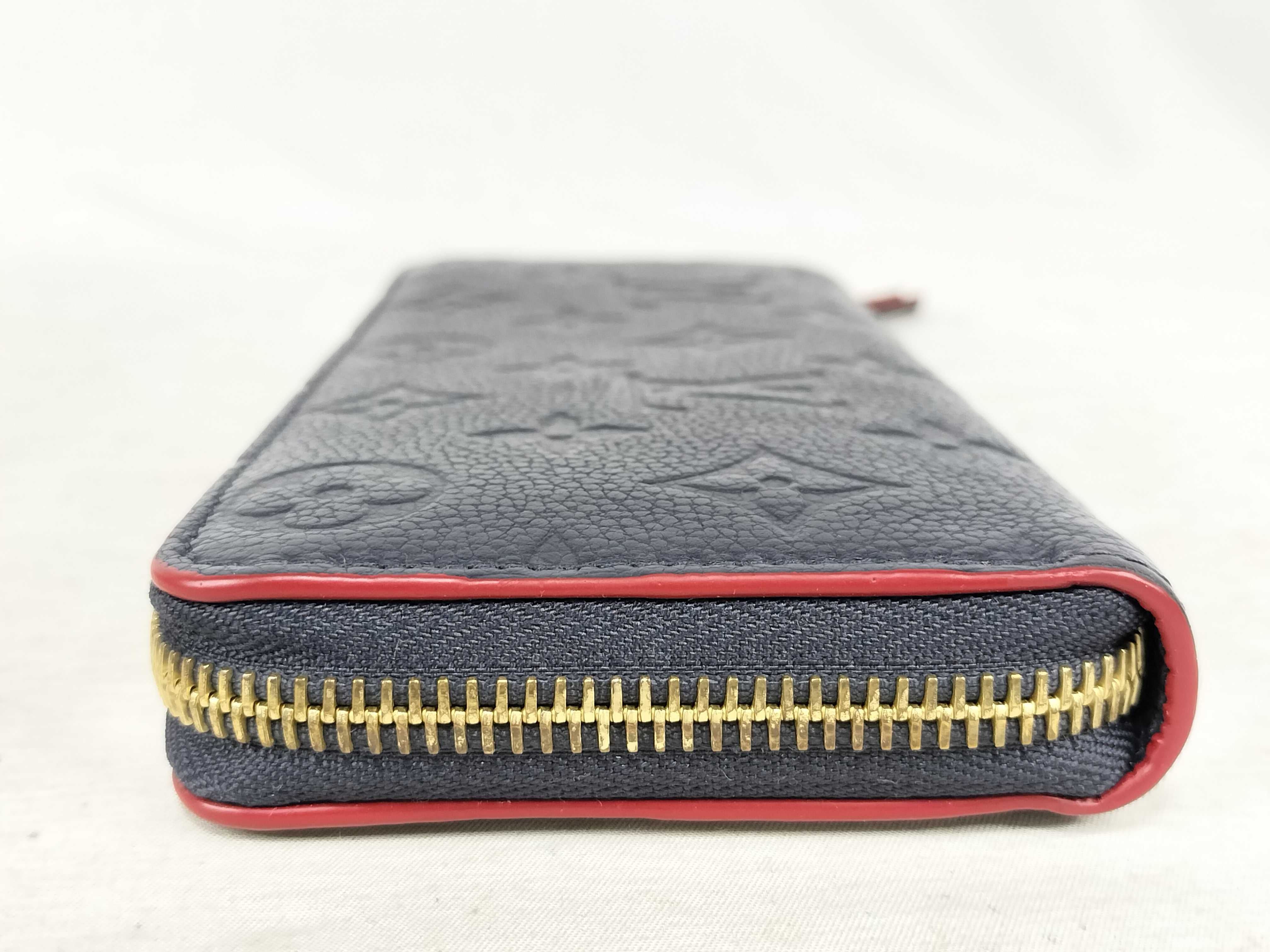 Monogram Empreinte Louis Vuitton Empreinte Portefeuille Clemence Zippy Marine Rouge Gold Hardware IC Tag Wallet — view 5