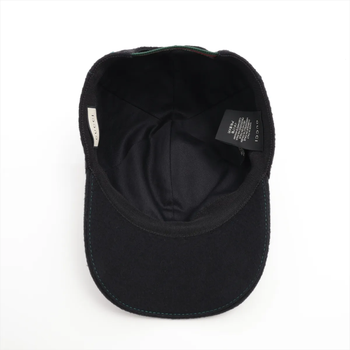 Interlocking G Cap, Size M, Wool, Black. Shows signs of wear, — view 4