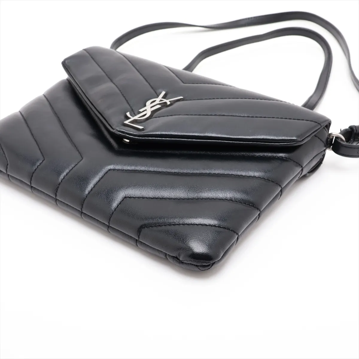 483235 Leather Shoulder Bag, Black — view 3