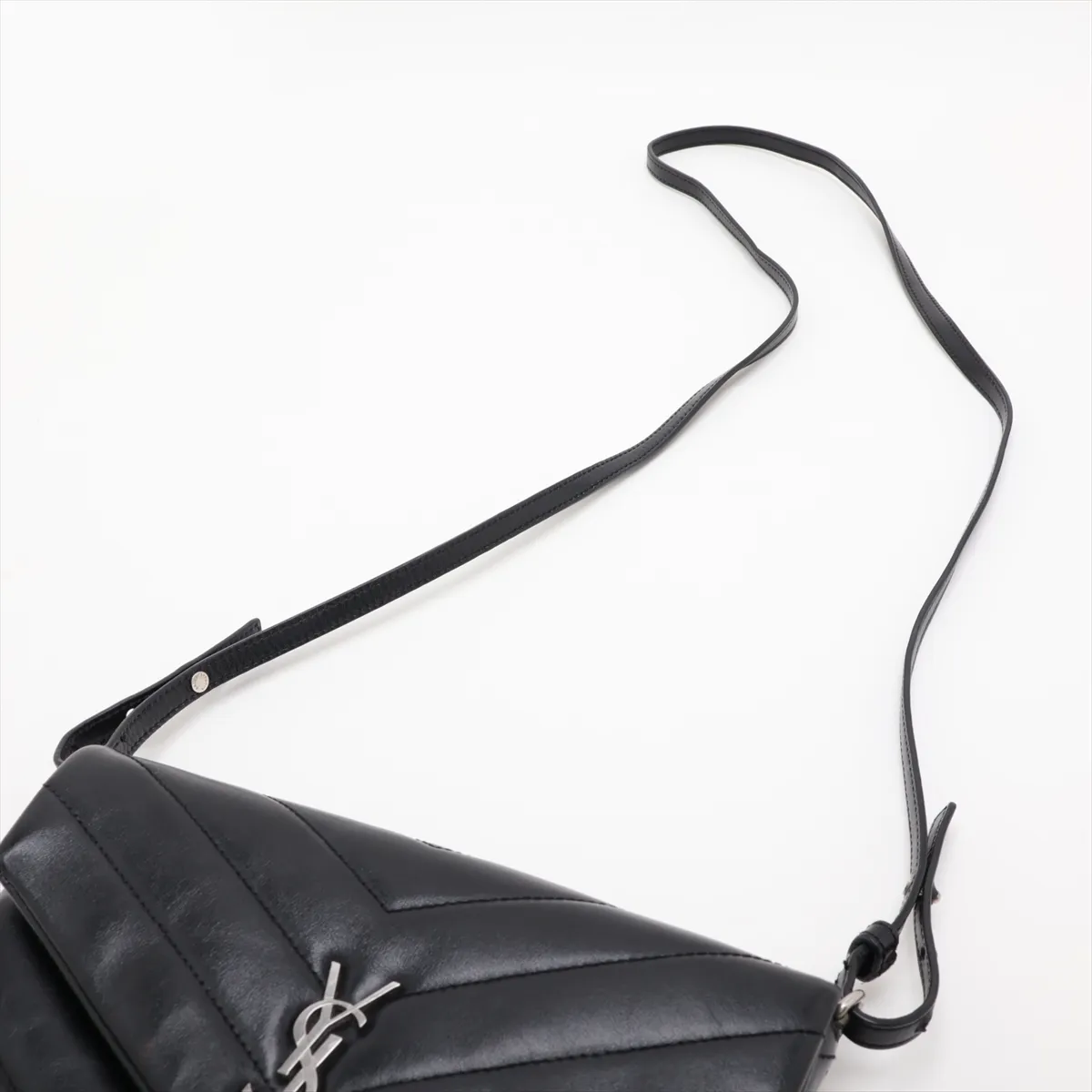 483235 Leather Shoulder Bag, Black — view 5