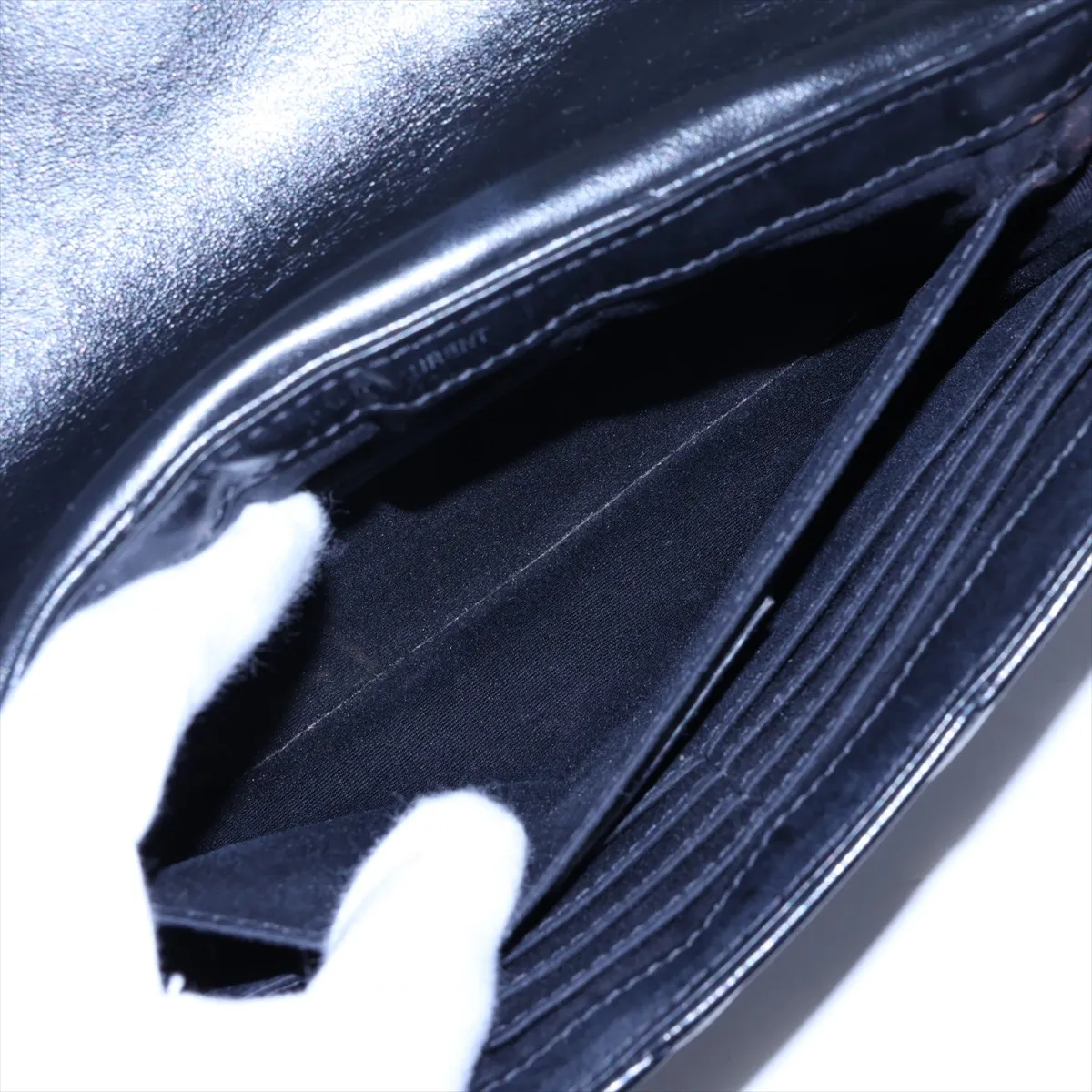 483235 Leather Shoulder Bag, Black — view 8