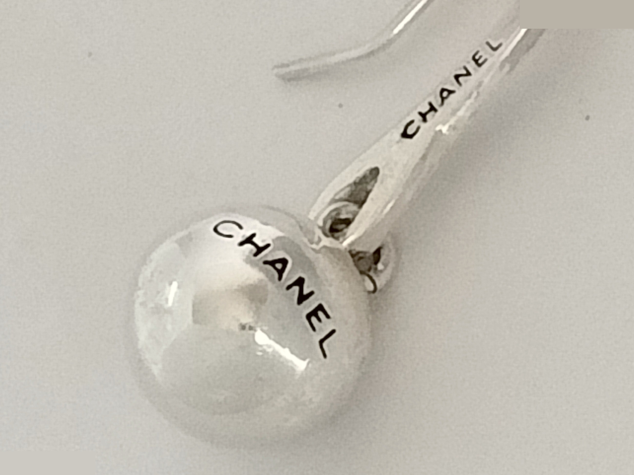 Logo ball silver earrings — view 4