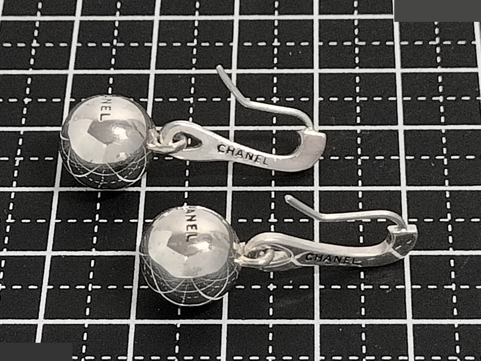 Logo ball silver earrings — view 6
