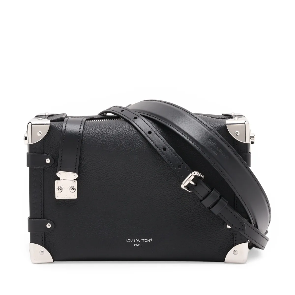 Grain Calf Leather Side Trunk MM M25160 Black (RFID detected)