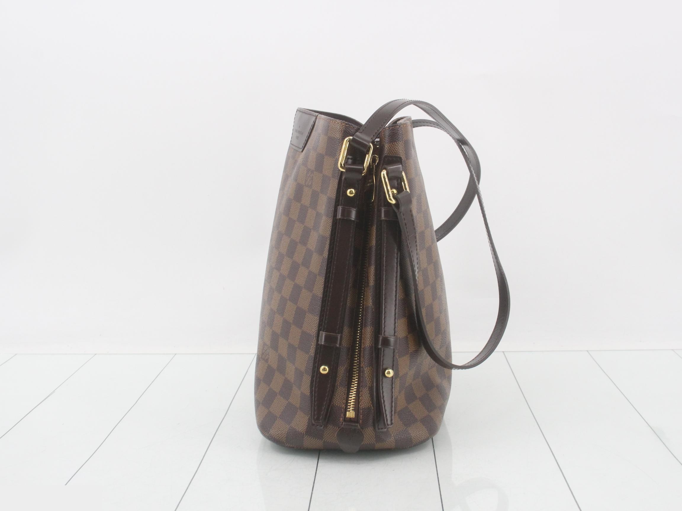 N41108 Cabas Rivington Tote Bag, Damier Brown — view 3