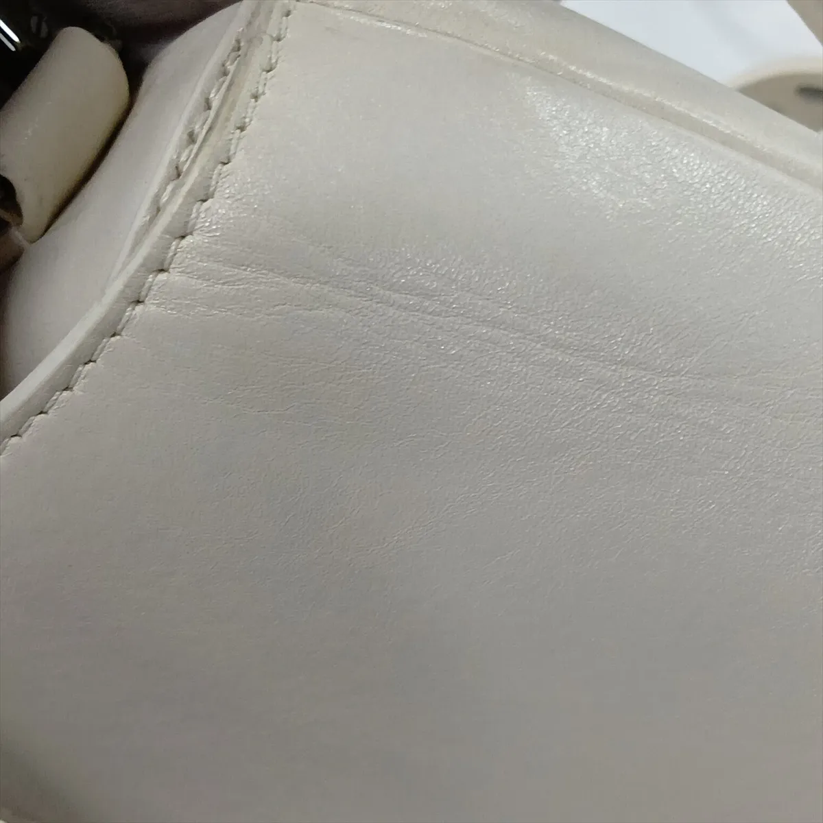 Saddle Leather x Studs 2-Way Handbag White (Includes 2 Guarantee Cards) — view 13