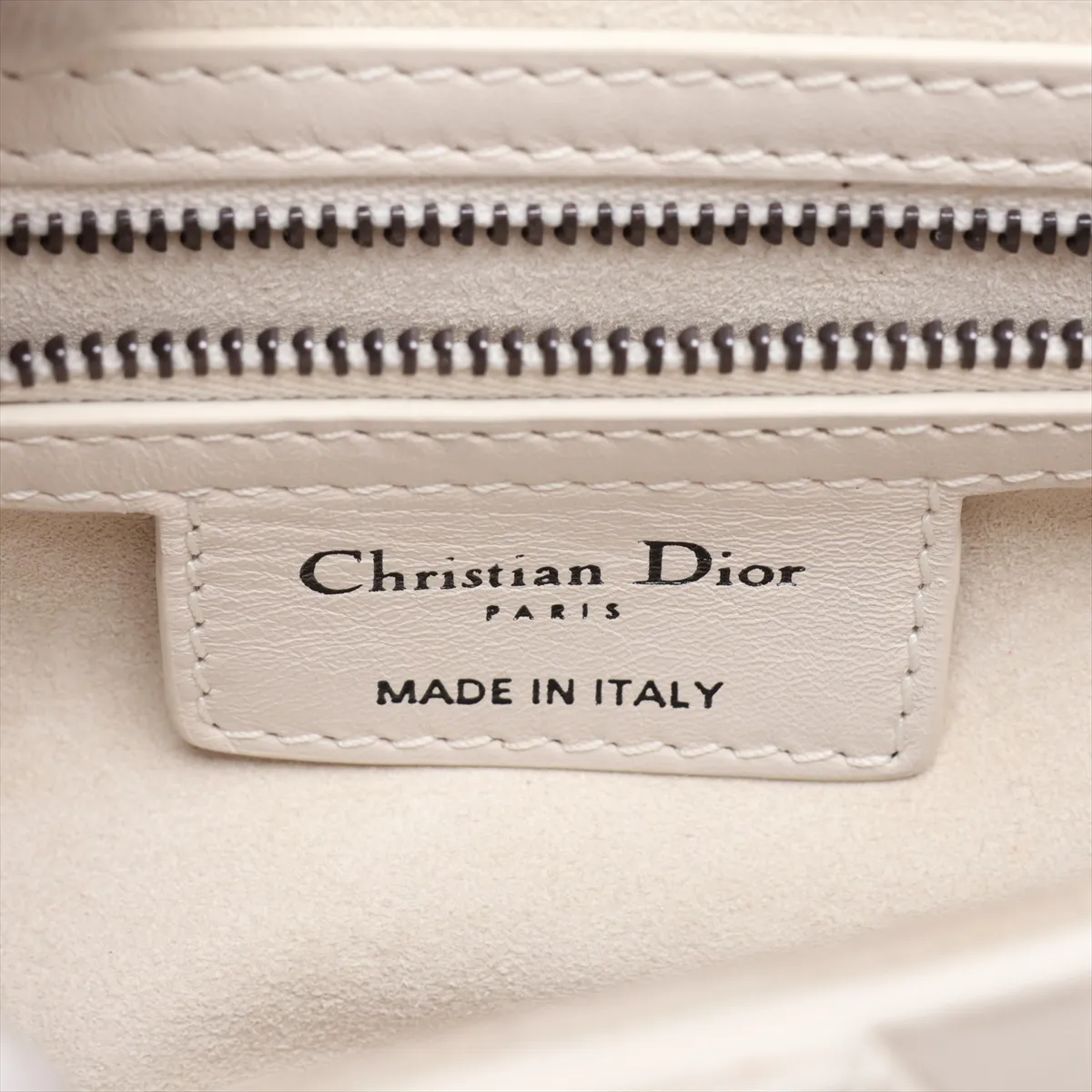 Saddle Leather x Studs 2-Way Handbag White (Includes 2 Guarantee Cards) — view 10