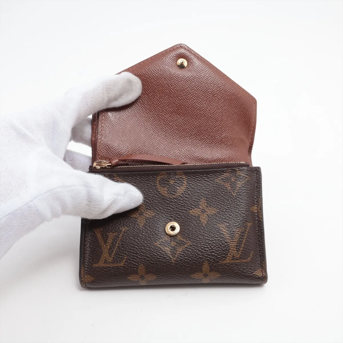 Monogram Portefeuille Victorine M62472 FH0211 Brown Compact Wallet — view 3