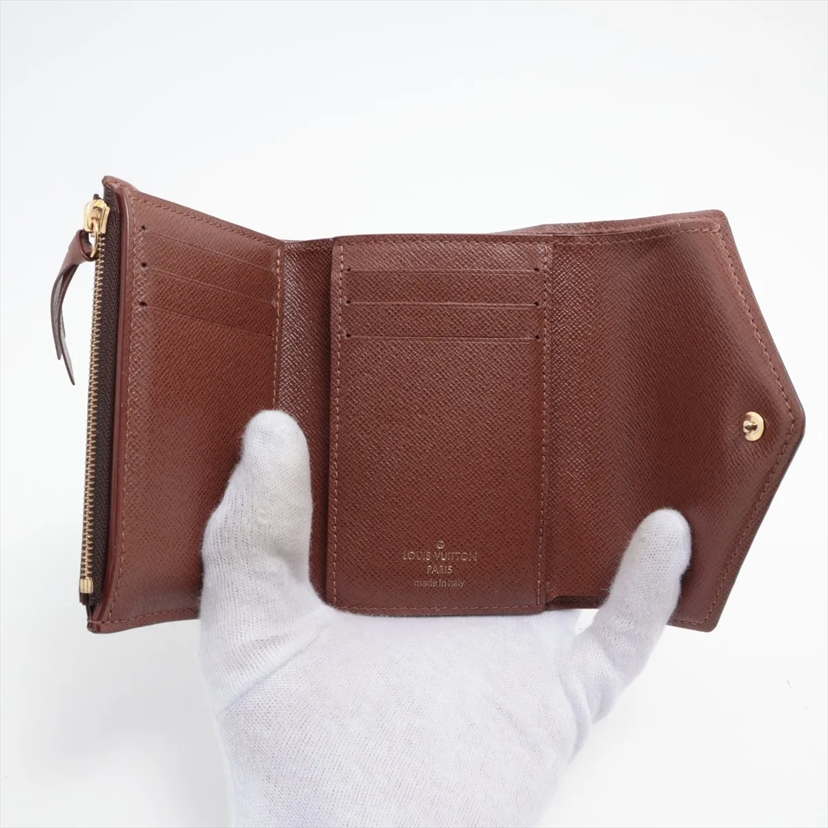 Monogram Portefeuille Victorine M62472 FH0211 Brown Compact Wallet — view 4