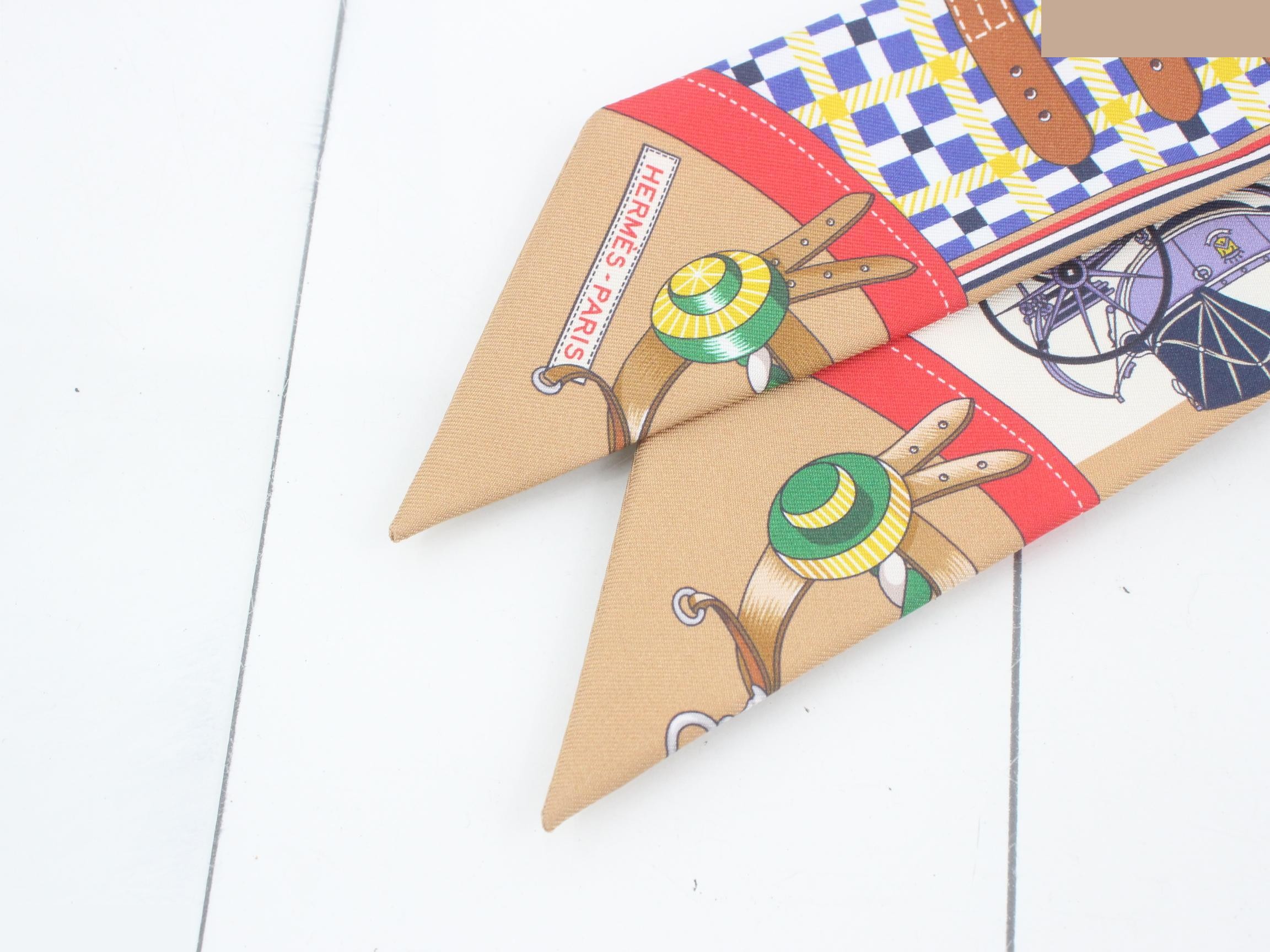 Twilly Silk Scarf: The Evolution of Horse-Drawn Carriages — view 3
