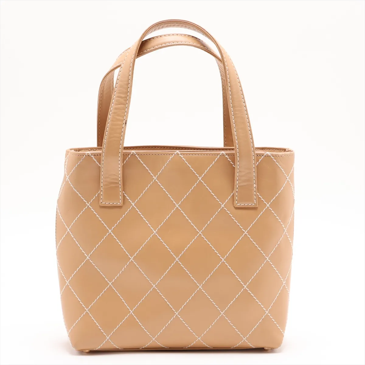 Wild Stitch Leather Tote Bag, Beige, Gold Hardware, 7522508, Series 7 — view 2