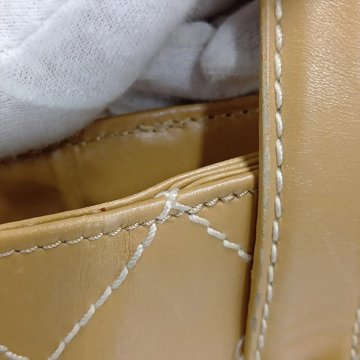 Wild Stitch Leather Tote Bag, Beige, Gold Hardware, 7522508, Series 7 — view 15