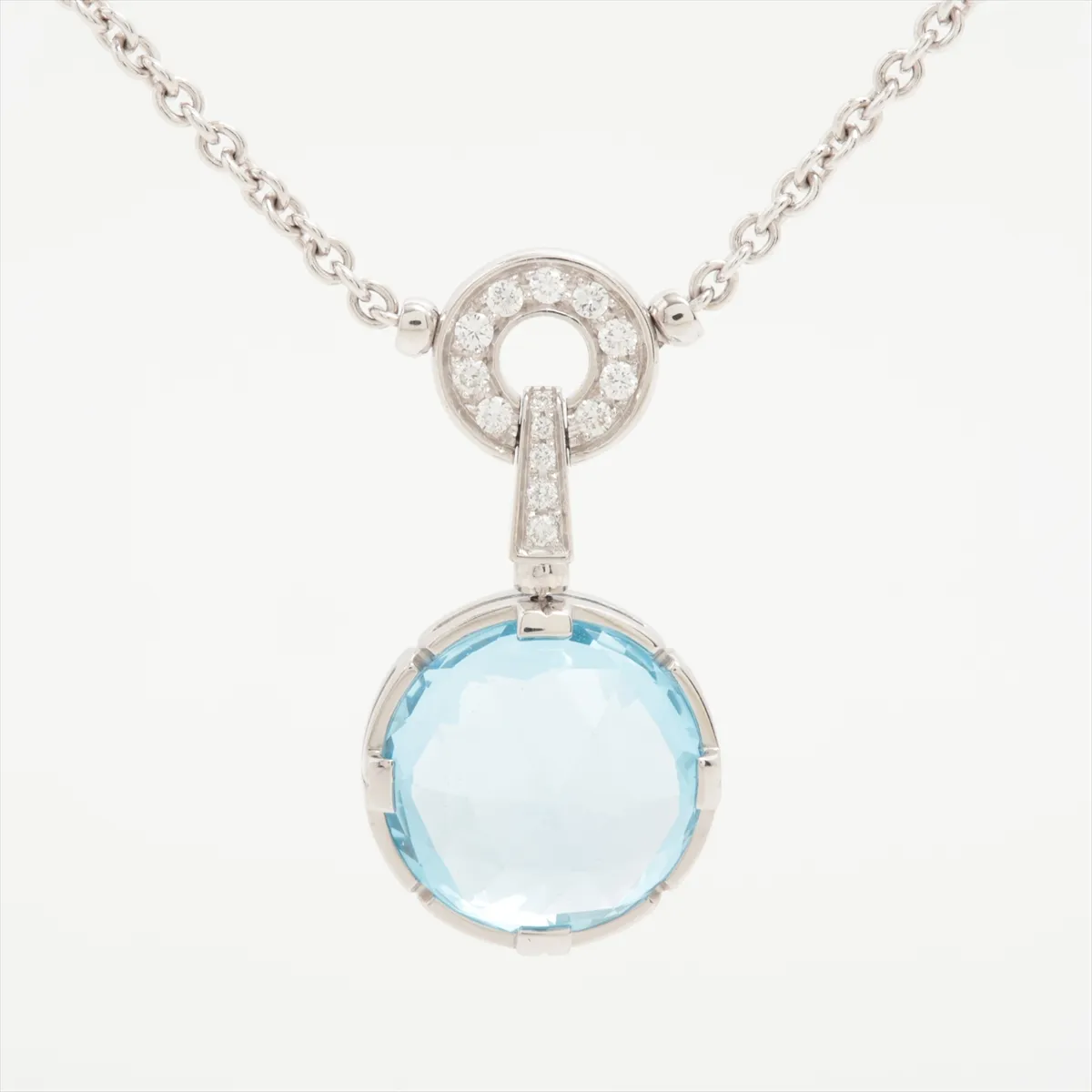 Parentesi Cocktail Amethyst Blue Topaz Necklace 750 (WG) 23.3g (Stone chipped, — view 2