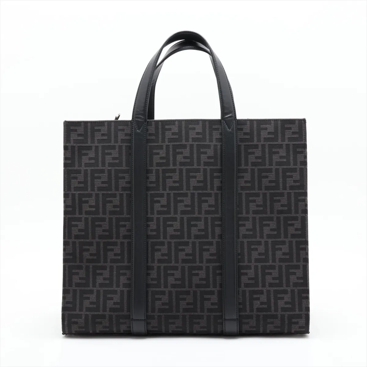 Zucca 7VA390 Canvas x Leather 2-Way Tote Bag, Black — view 2