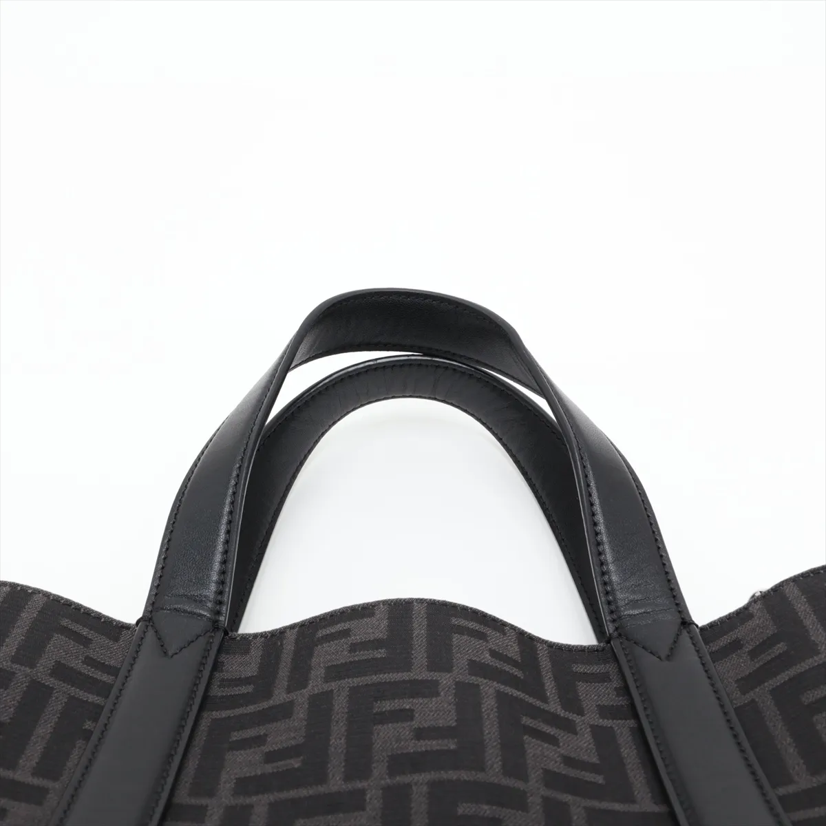 Zucca 7VA390 Canvas x Leather 2-Way Tote Bag, Black — view 6