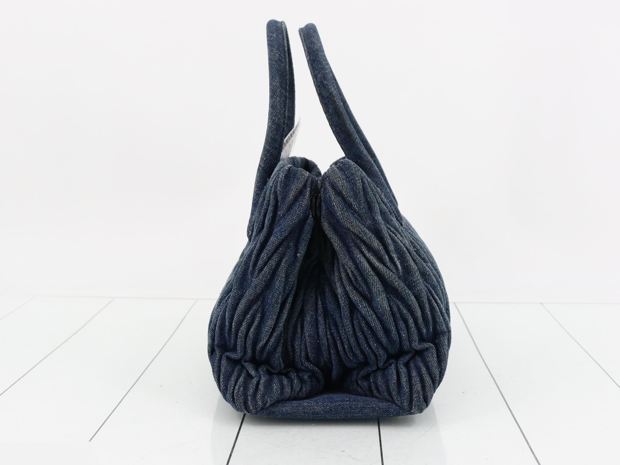 Matelassé (bag) - Denim handbag — view 3