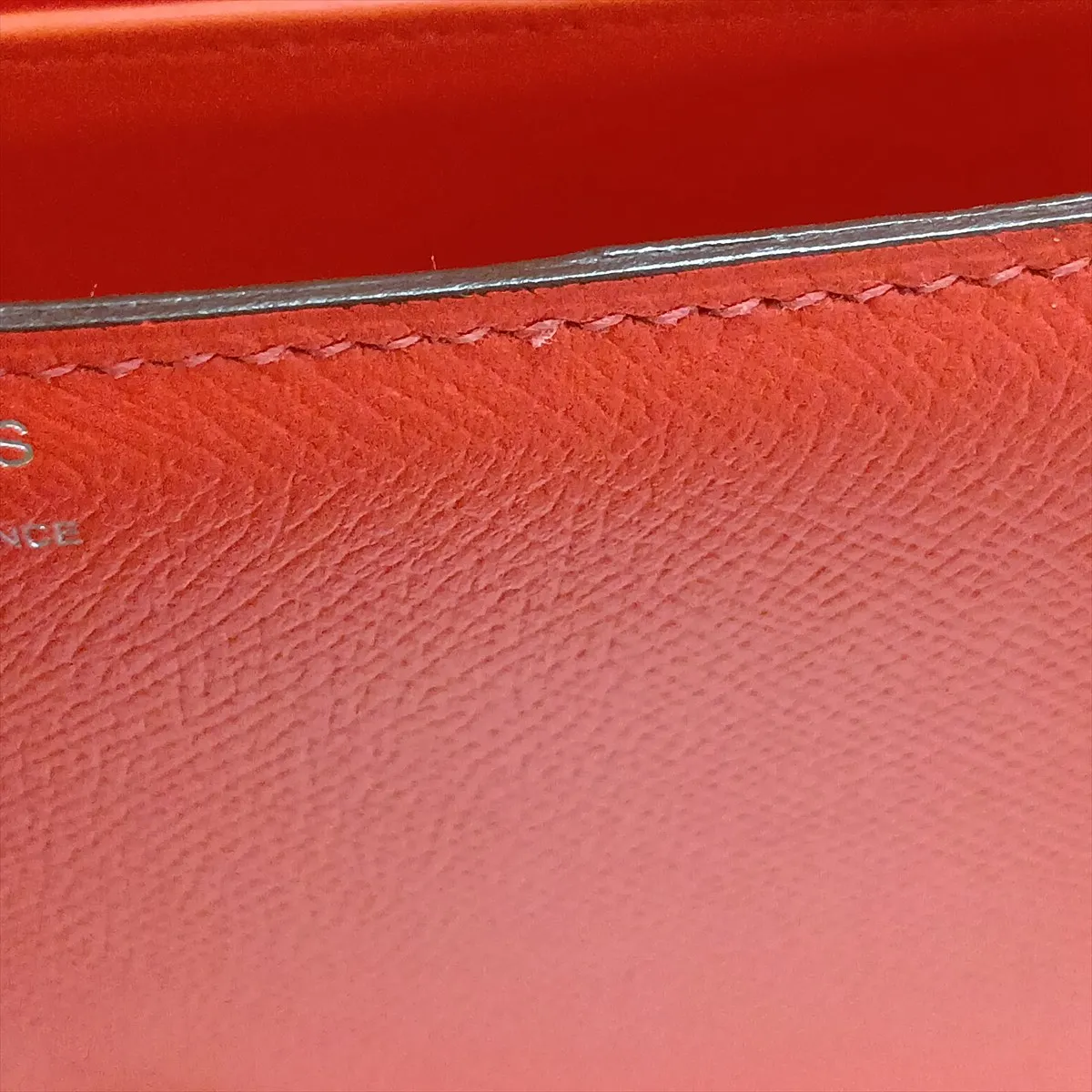 Hermès Cherche Midi, Veau Epsom, Rouge Pivoine, Silver Hardware, X: 2016 — view 11