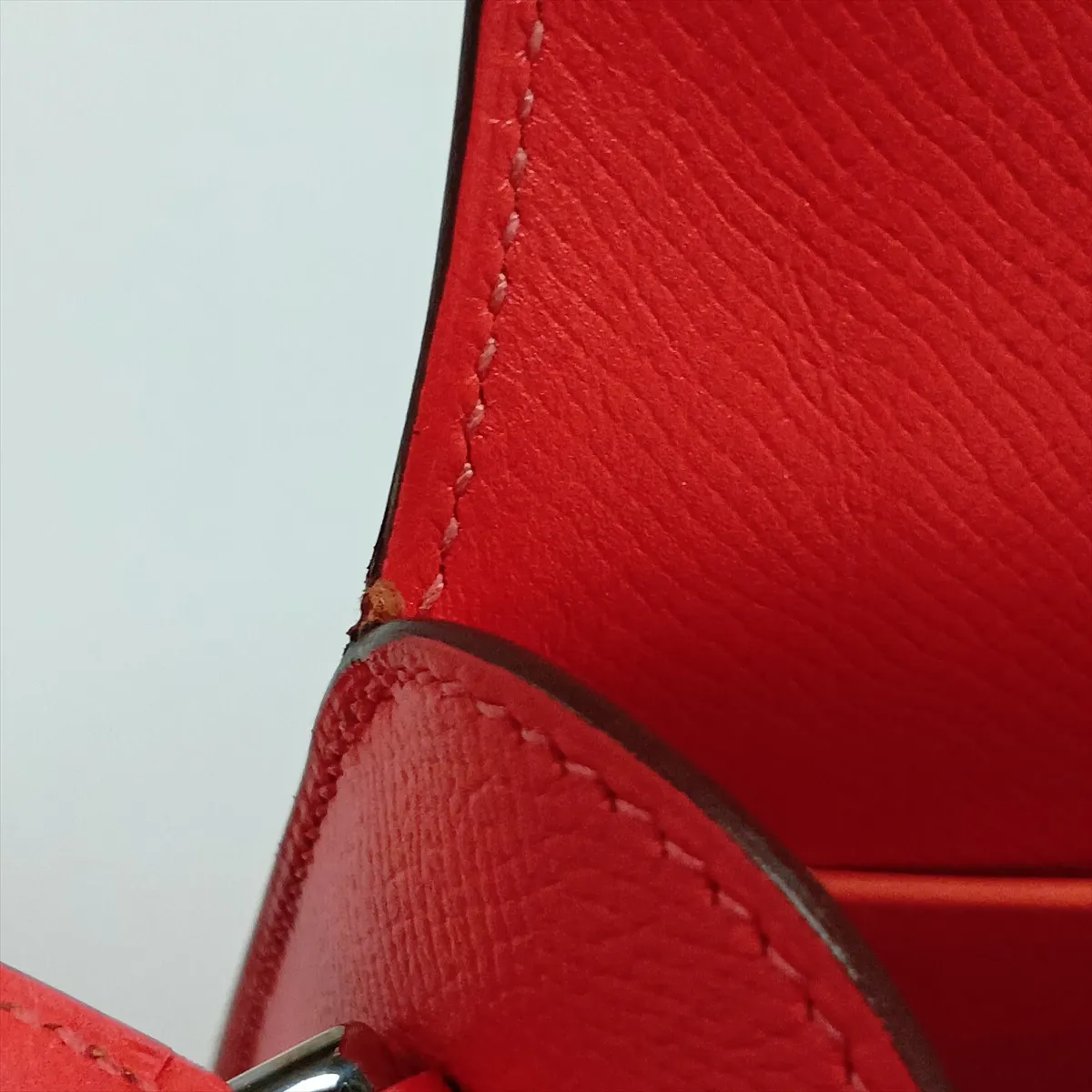 Hermès Cherche Midi, Veau Epsom, Rouge Pivoine, Silver Hardware, X: 2016 — view 12