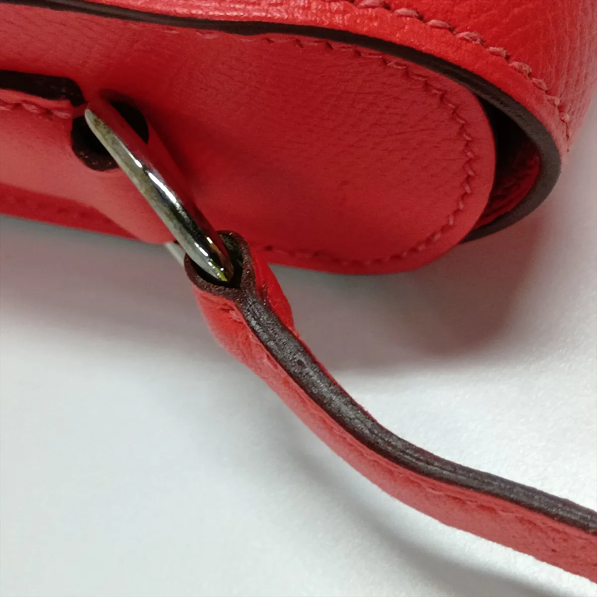 Hermès Cherche Midi, Veau Epsom, Rouge Pivoine, Silver Hardware, X: 2016 — view 14