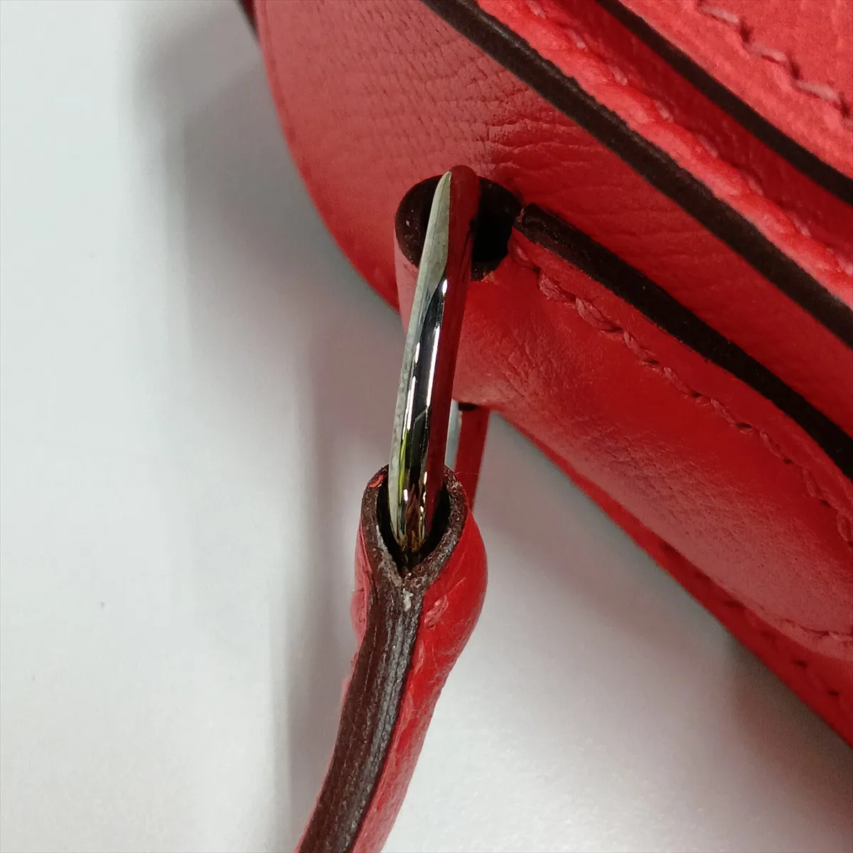 Hermès Cherche Midi, Veau Epsom, Rouge Pivoine, Silver Hardware, X: 2016 — view 15