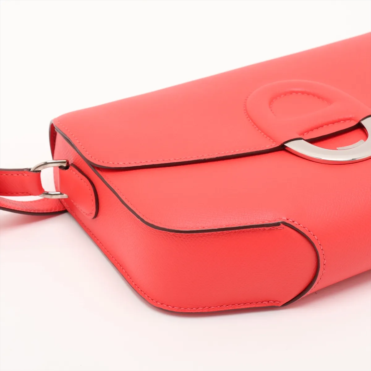 Hermès Cherche Midi, Veau Epsom, Rouge Pivoine, Silver Hardware, X: 2016 — view 4