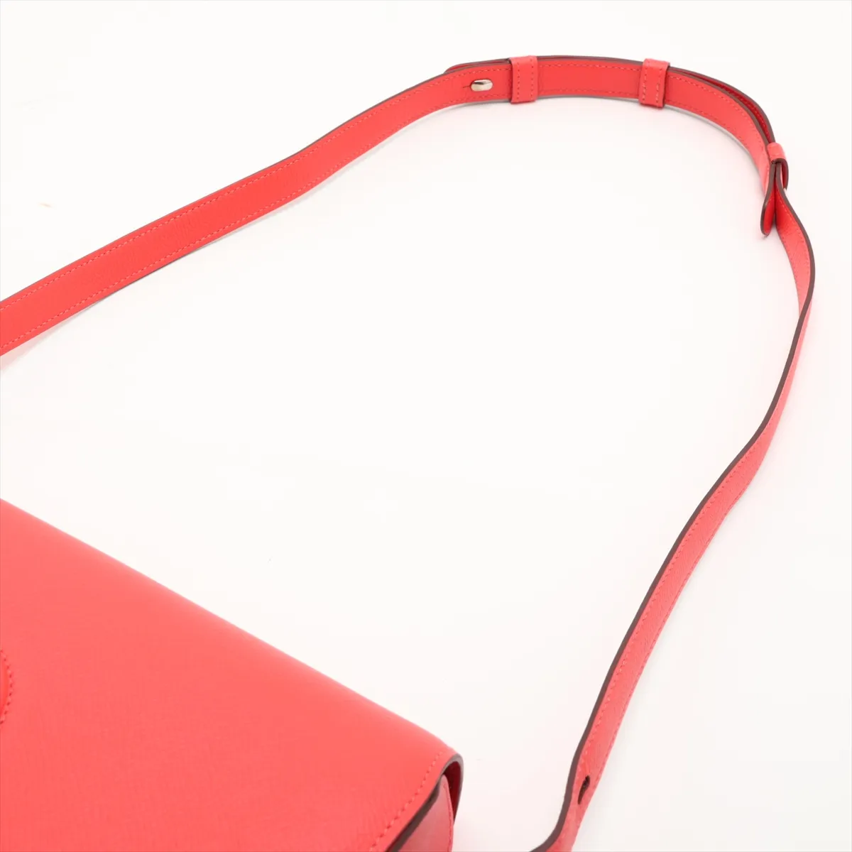 Hermès Cherche Midi, Veau Epsom, Rouge Pivoine, Silver Hardware, X: 2016 — view 5