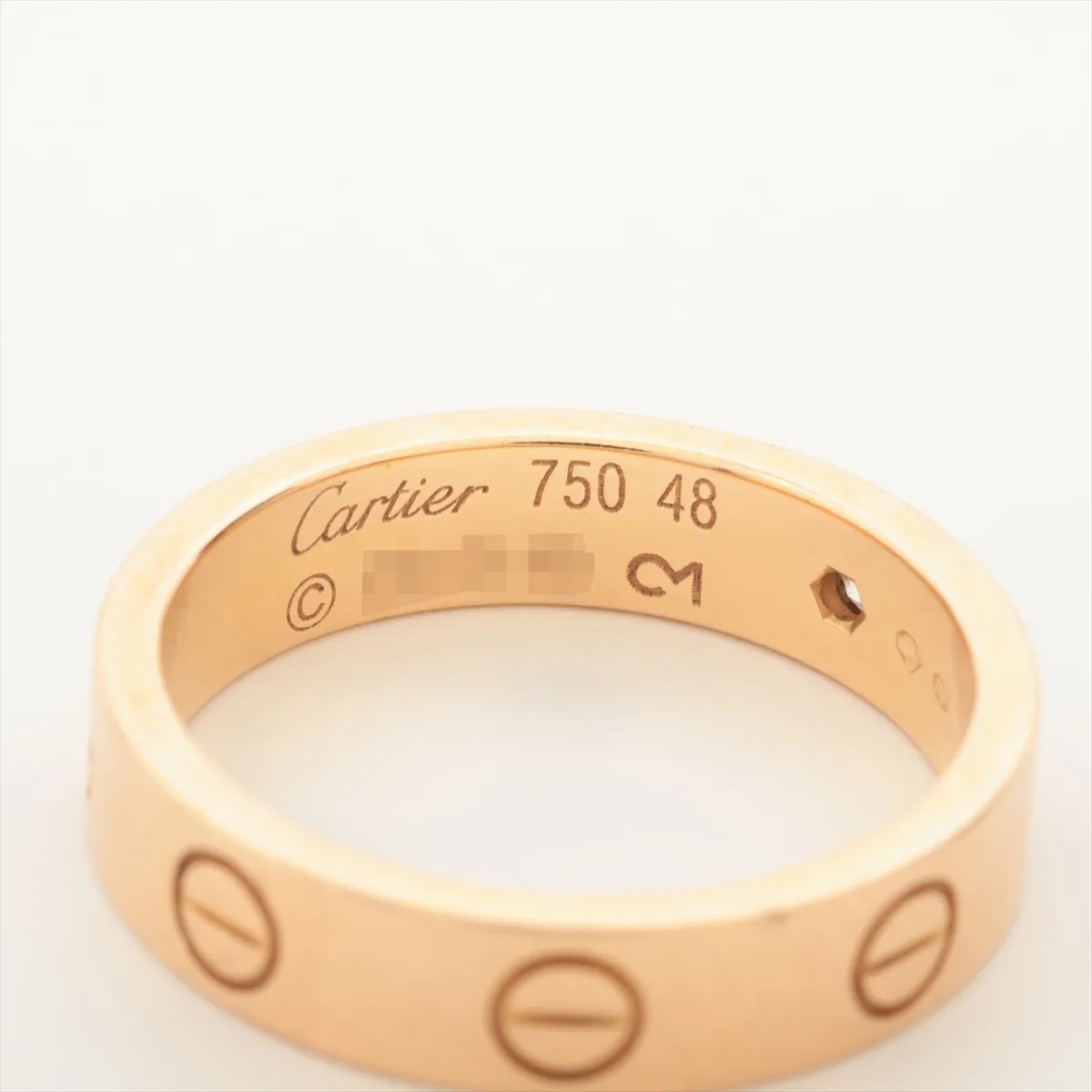 Mini Love 1P Diamond Ring 750(PG) 4.1g 48 OB6148 Damage — view 3