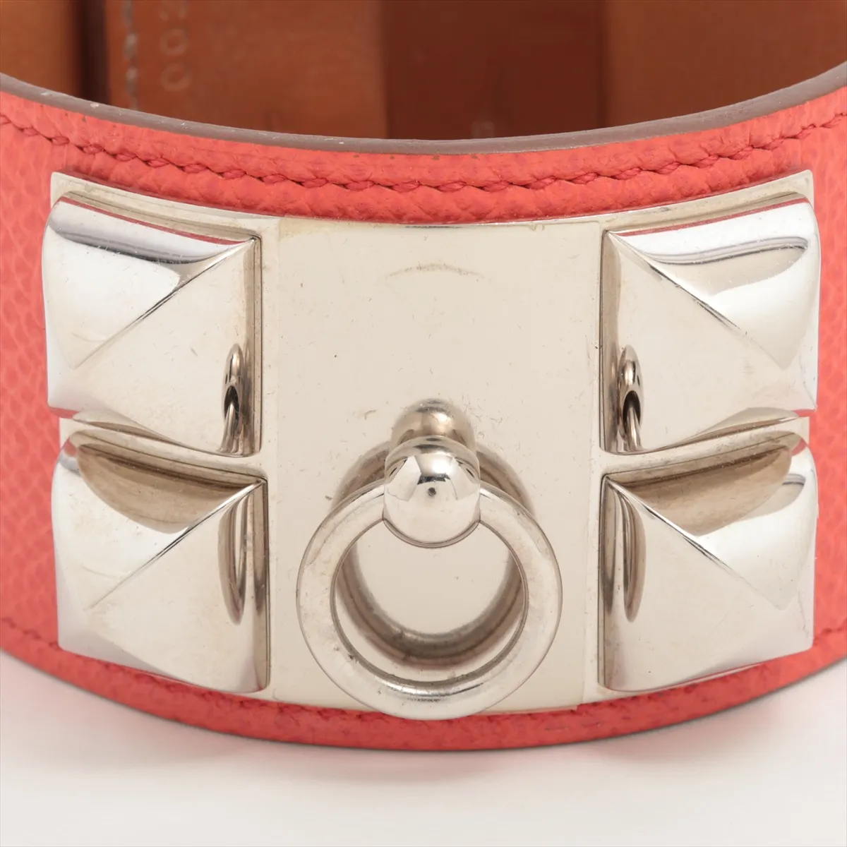 Coriedossian T-stamped: 2015 Bracelet S Leather Red x Silver Out of shape — view 3