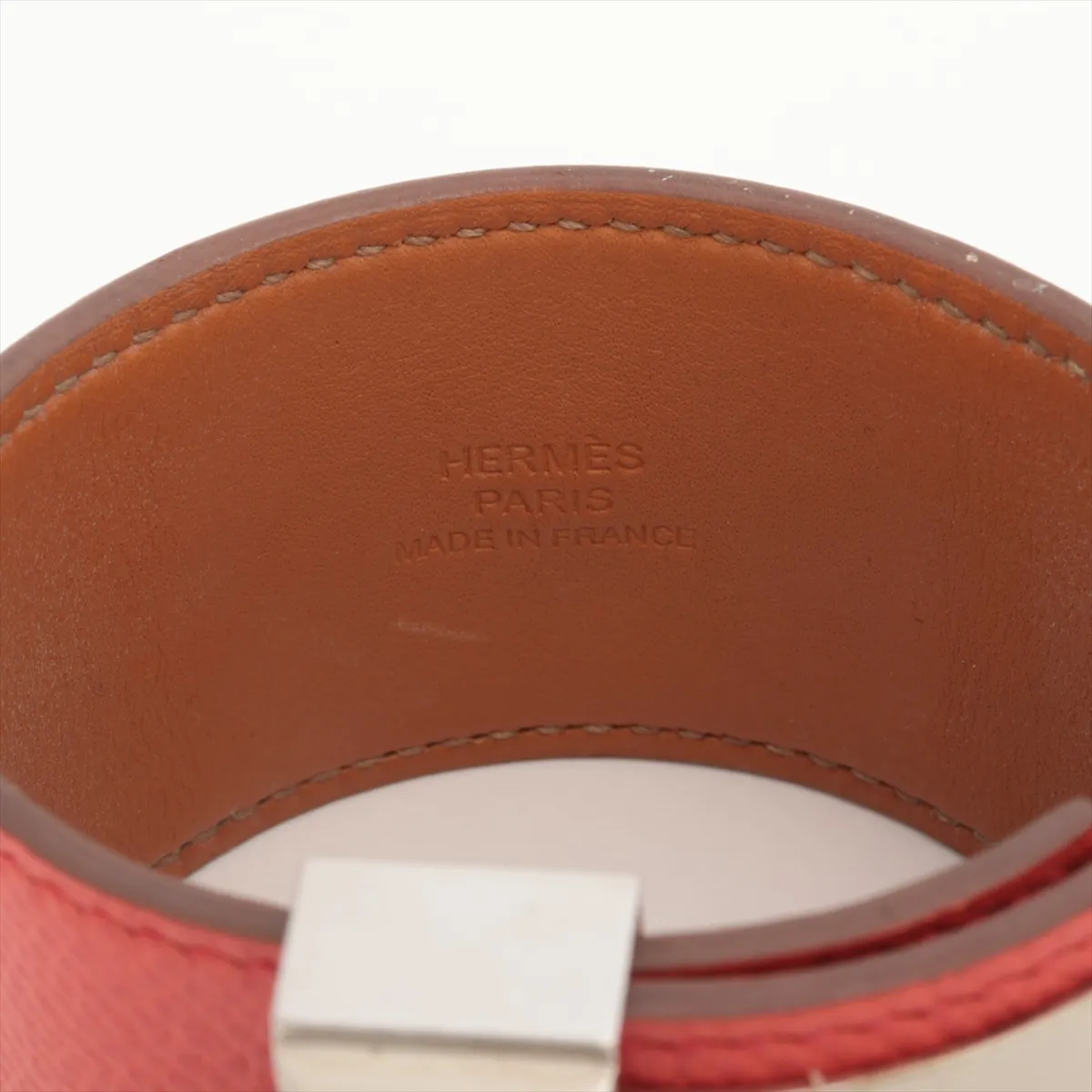 Coriedossian T-stamped: 2015 Bracelet S Leather Red x Silver Out of shape — view 4