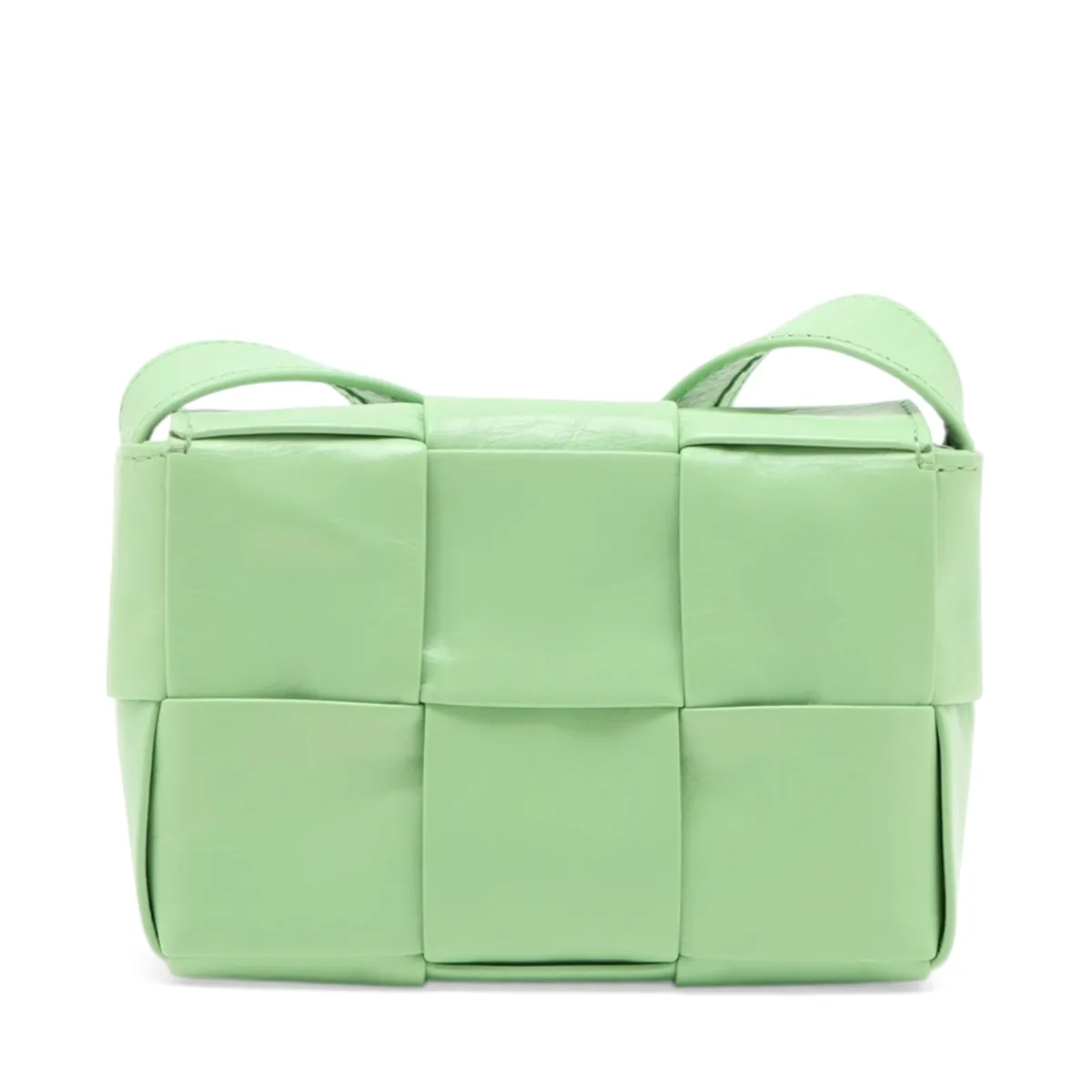 Maxi Intrecciato Candy Cassette Leather Shoulder Bag, Green — view 2