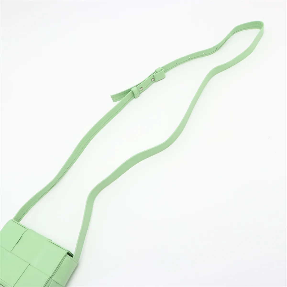 Maxi Intrecciato Candy Cassette Leather Shoulder Bag, Green — view 5