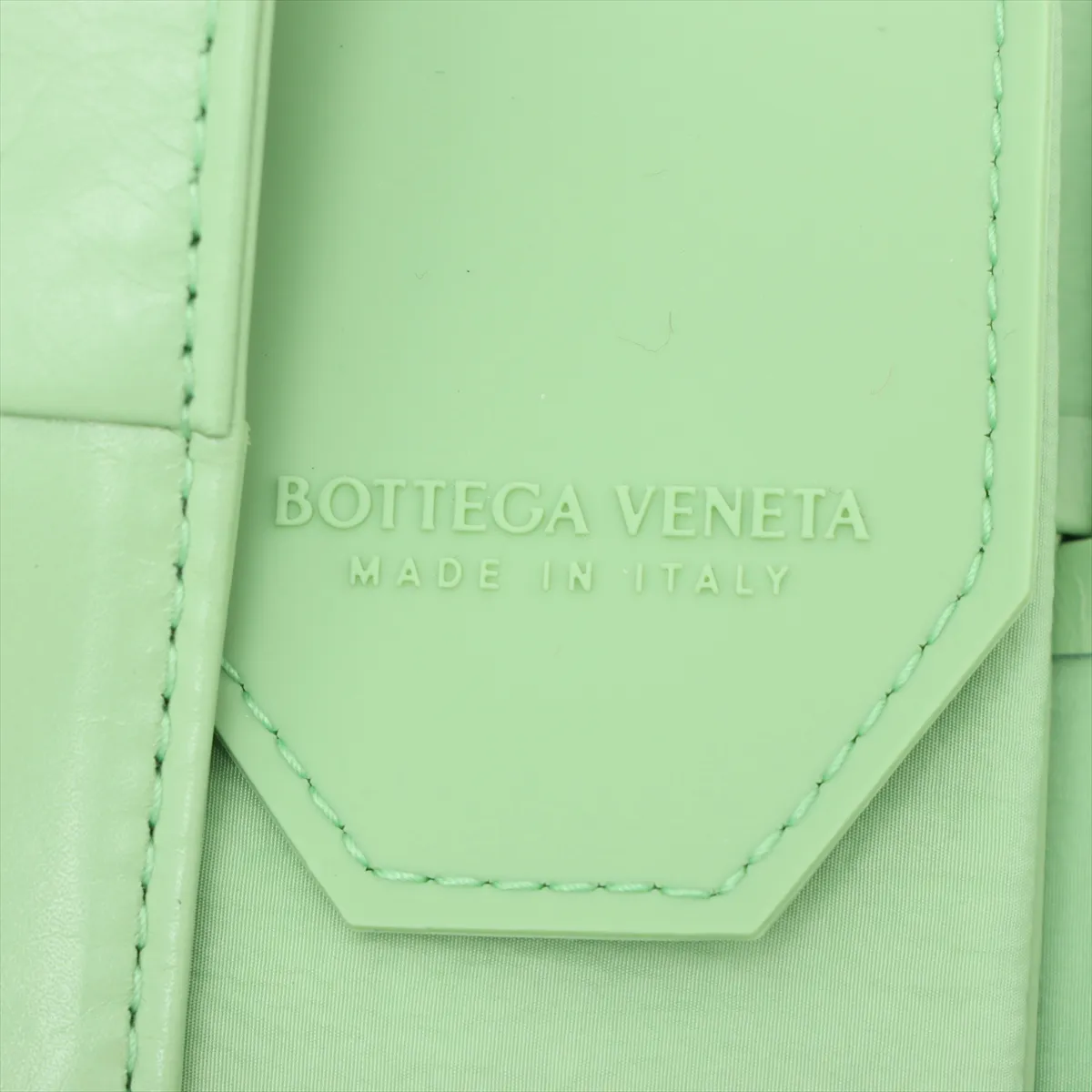Maxi Intrecciato Candy Cassette Leather Shoulder Bag, Green — view 8