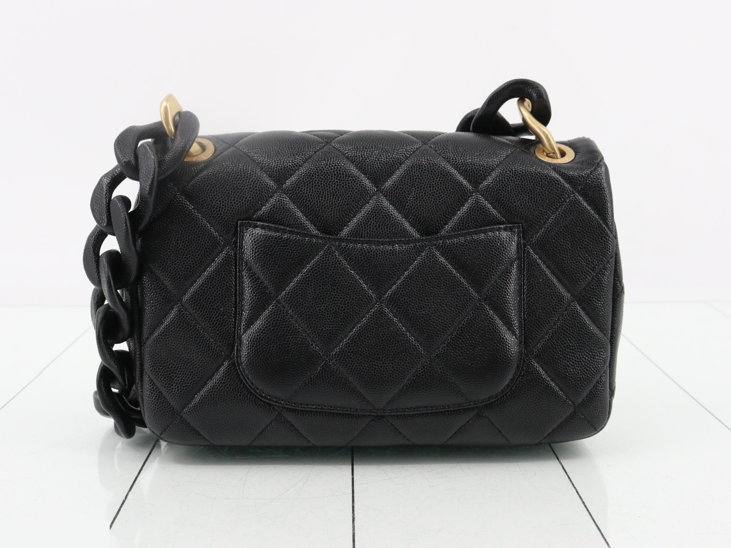 Matelassé Caviar Skin Semi-Shoulder Bag — view 2