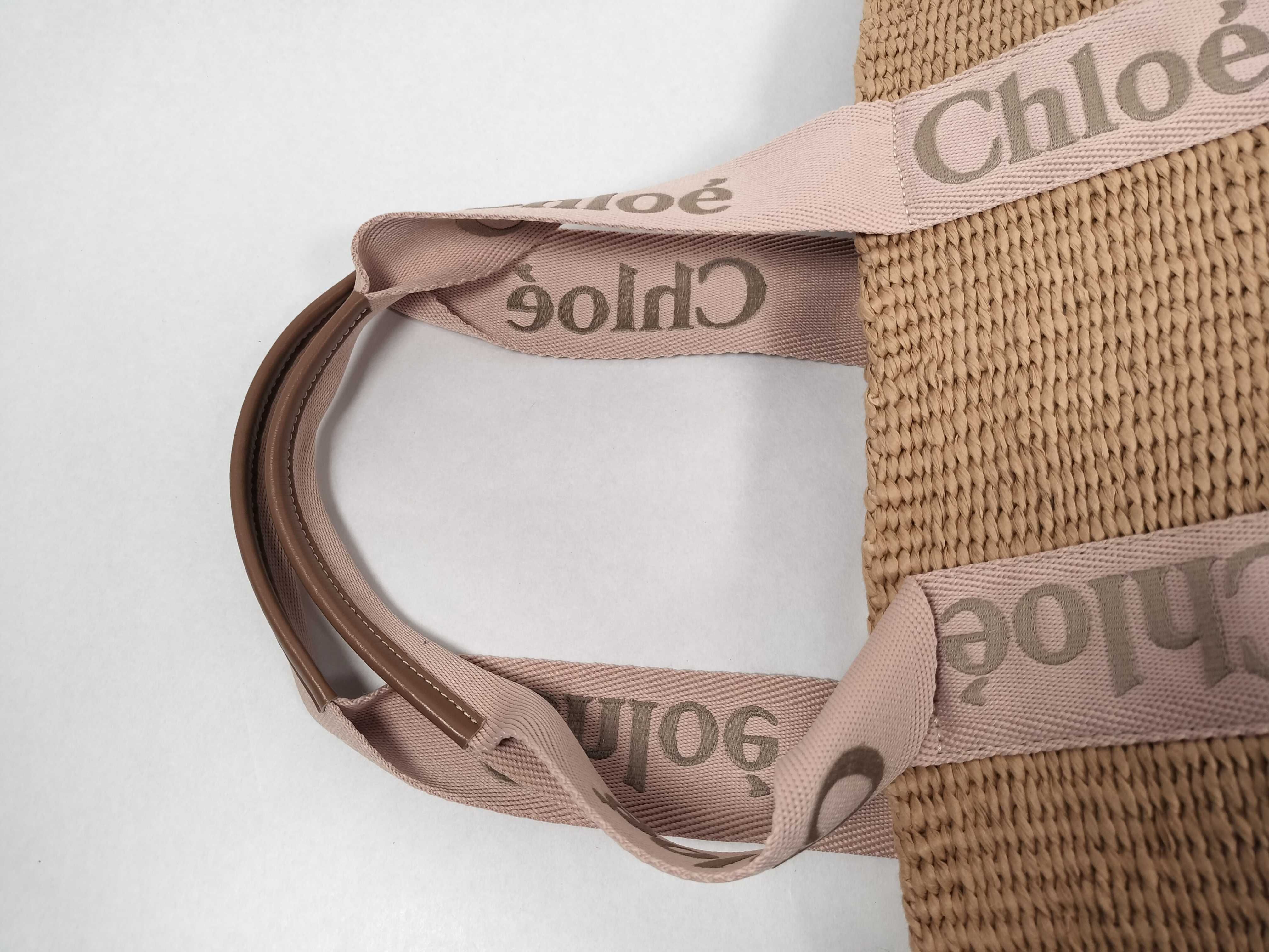 x Mifco Large Basket Paper Tote Bag (Beige x Pink) — view 3