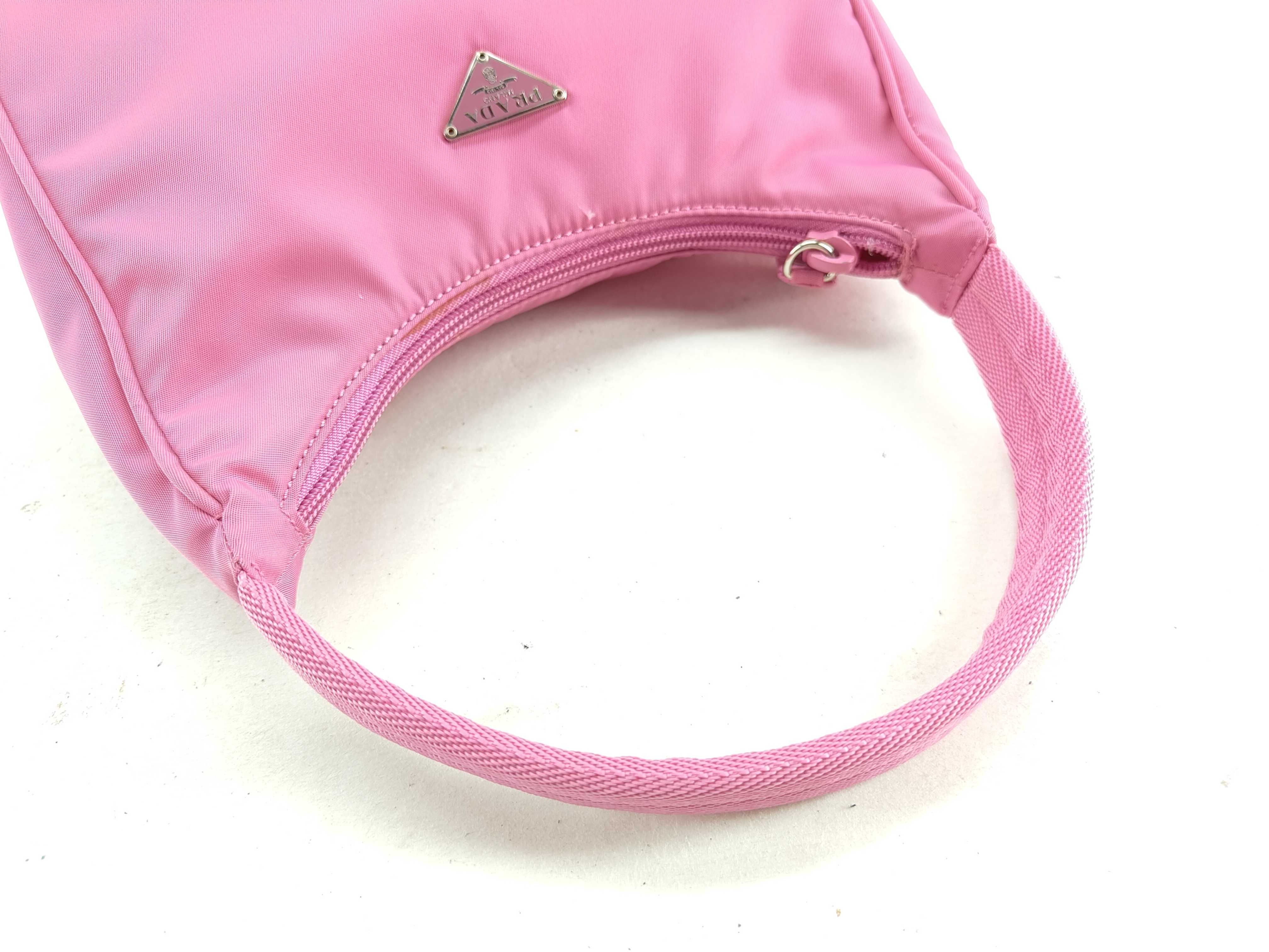 Nylon MV519 One-Shoulder Bag Hobo Nylon Pink Unused Shoulder Bag — view 4