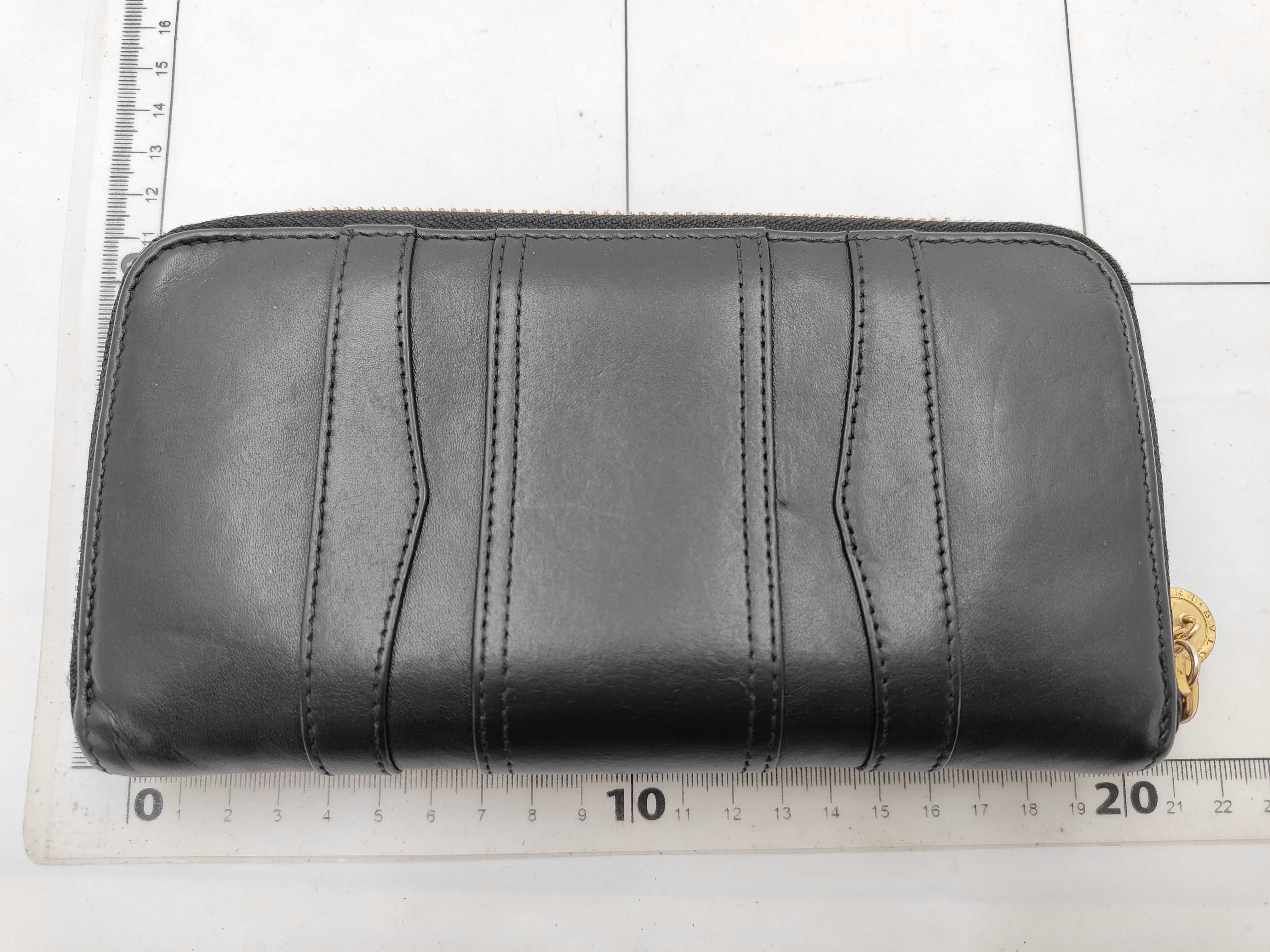 B.zero1 Leather Round Long Wallet, Black, Serial Number — view 2