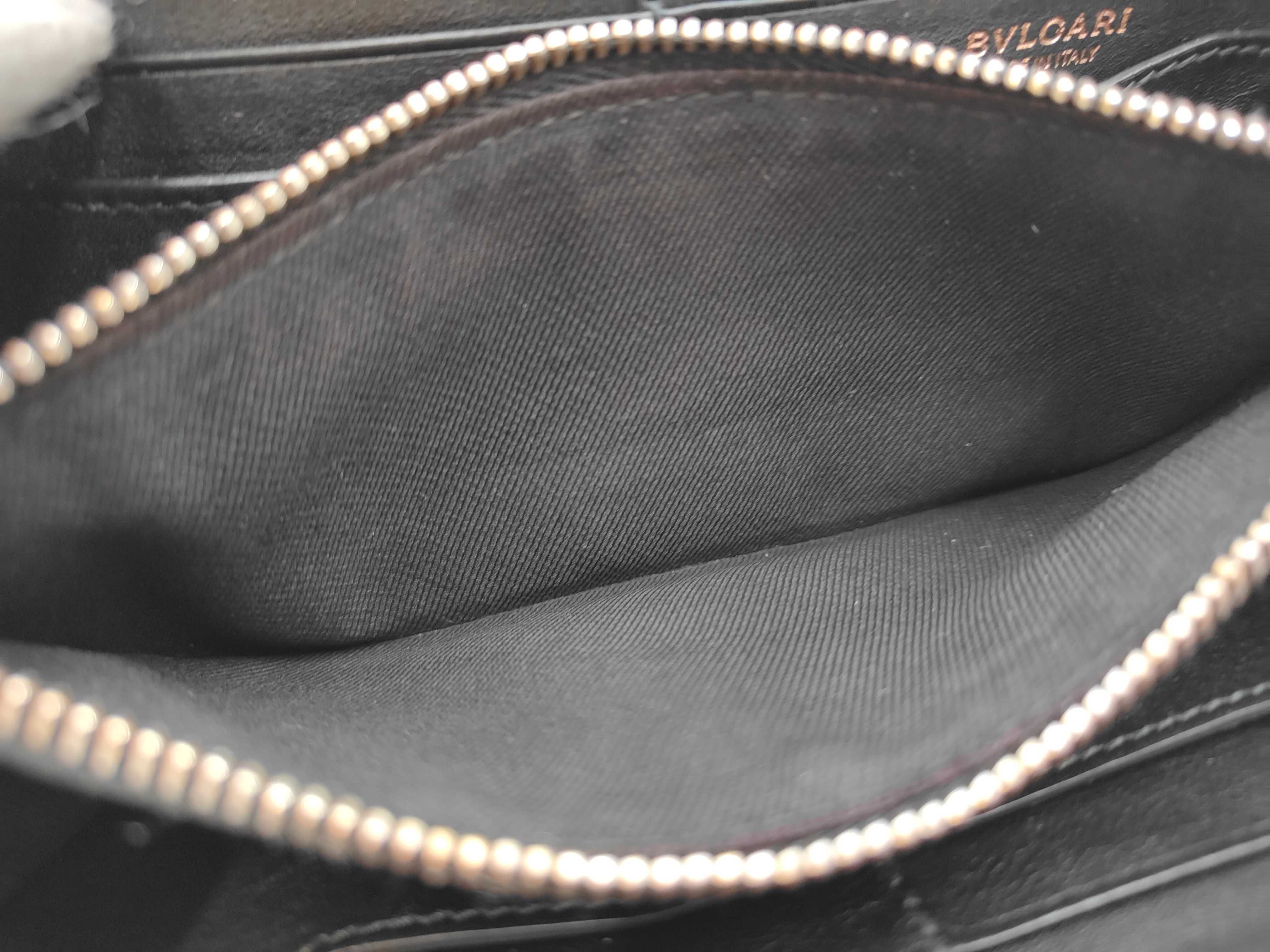B.zero1 Leather Round Long Wallet, Black, Serial Number — view 6